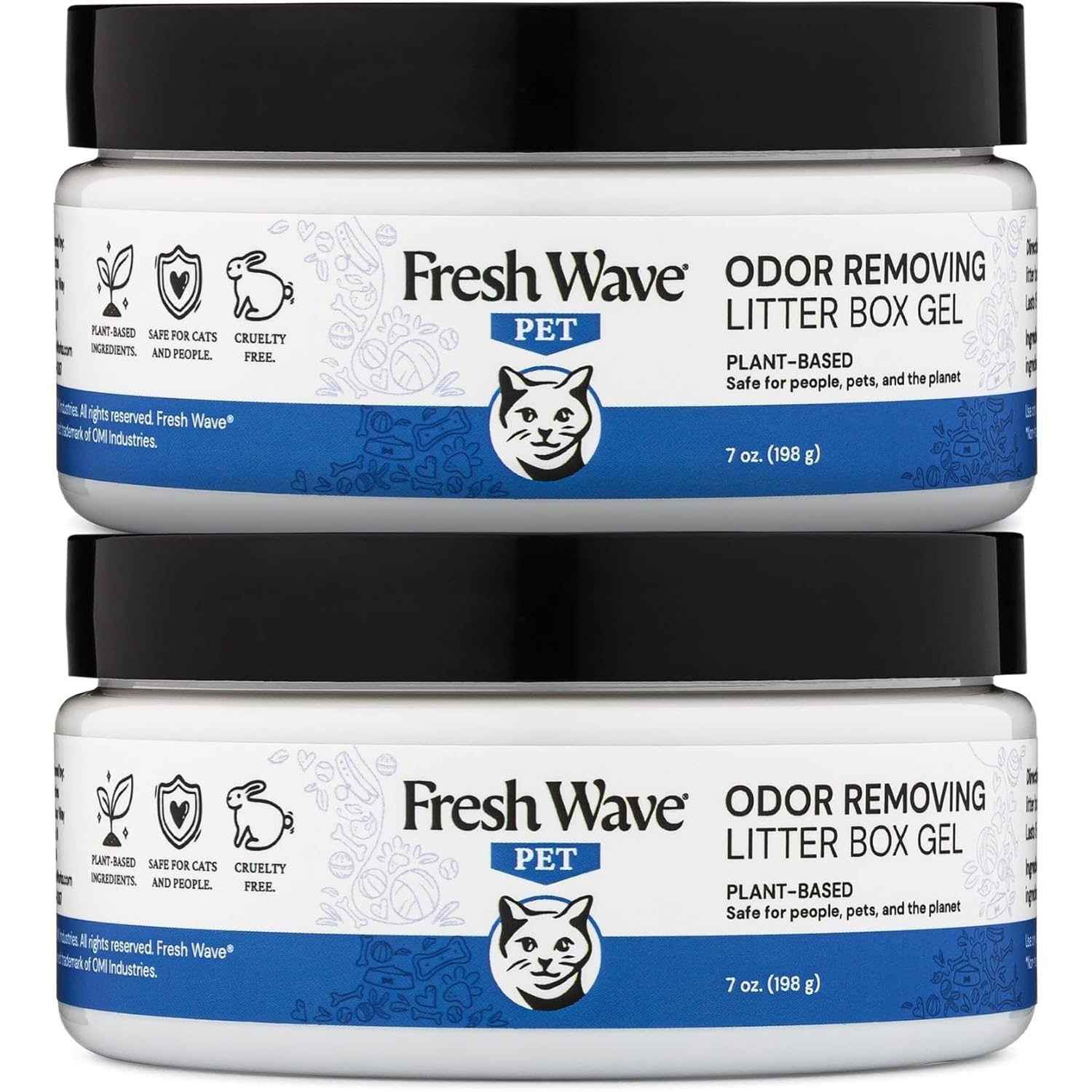 Fresh Wave Odor Removing Litter Box Gel, 7 Oz. |Pack Of 2 | Safer Pet Odor Eliminator For Home And Litter Box Area