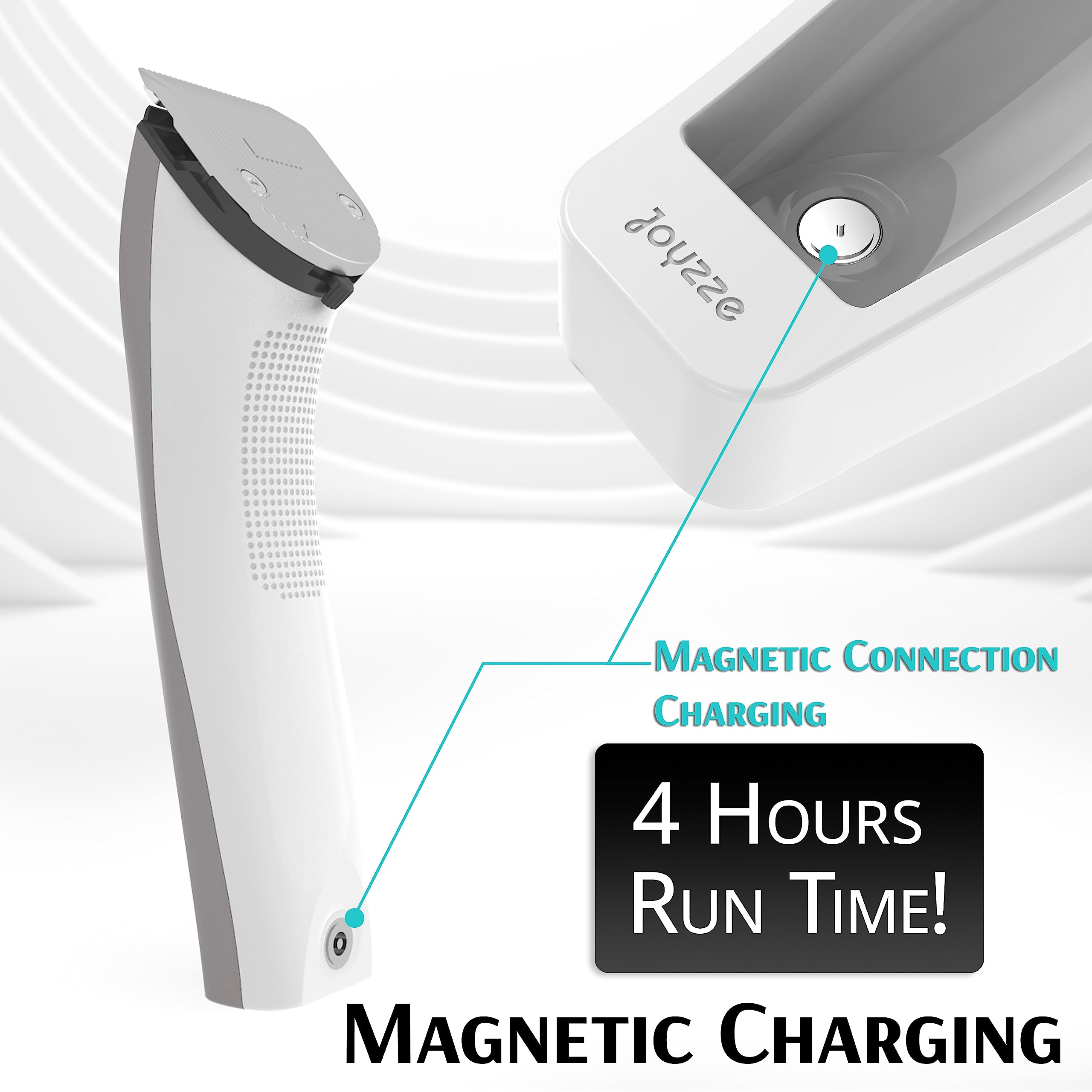 Joyzze Hornet Grey 5-In-1 Cordless Clipper - Powerful And Versatile Dog Grooming Clippers