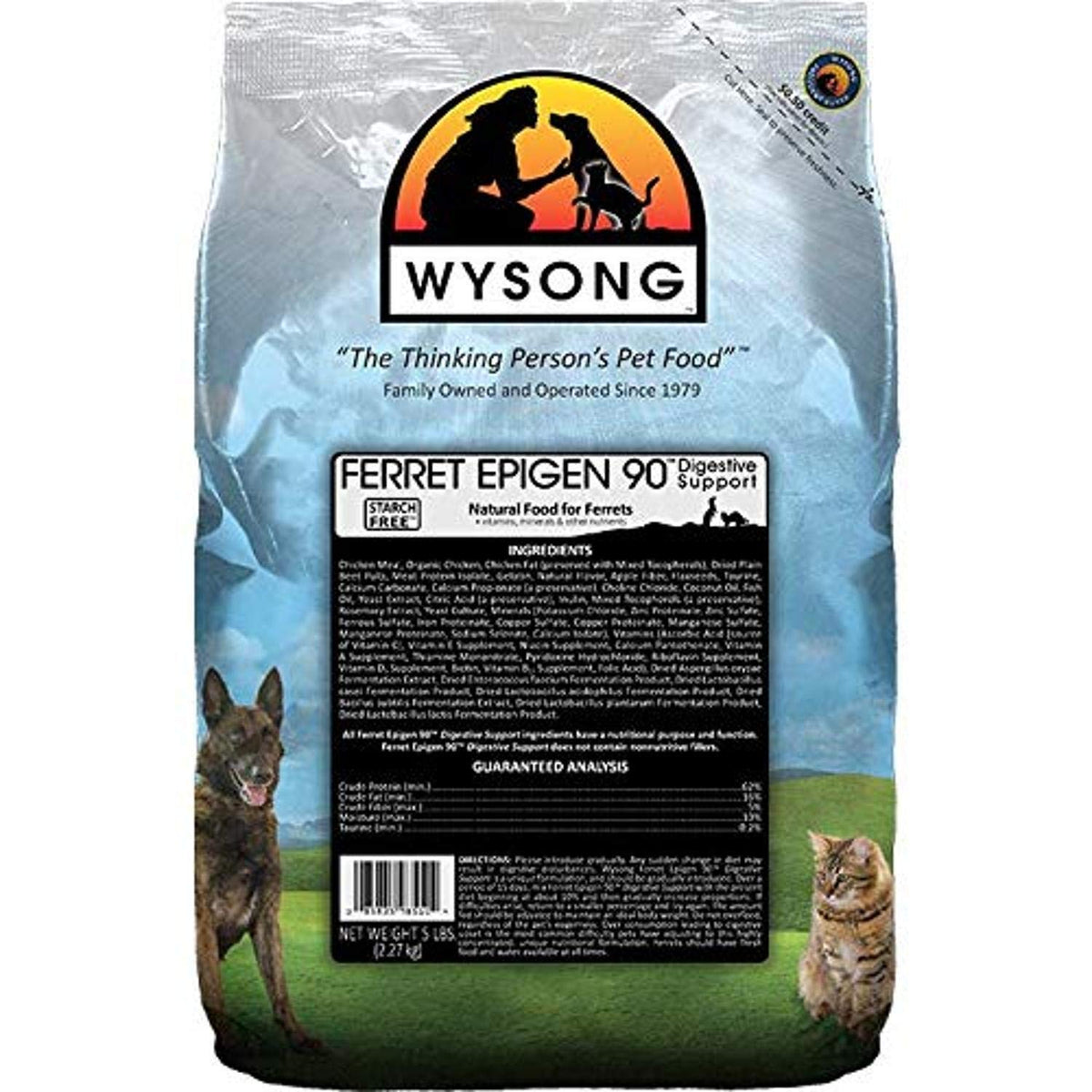 Wysong Ferret Epigen 90 Digestive Support - Dry Ferret Food - 5 Pound Bag(Pack Of 1)