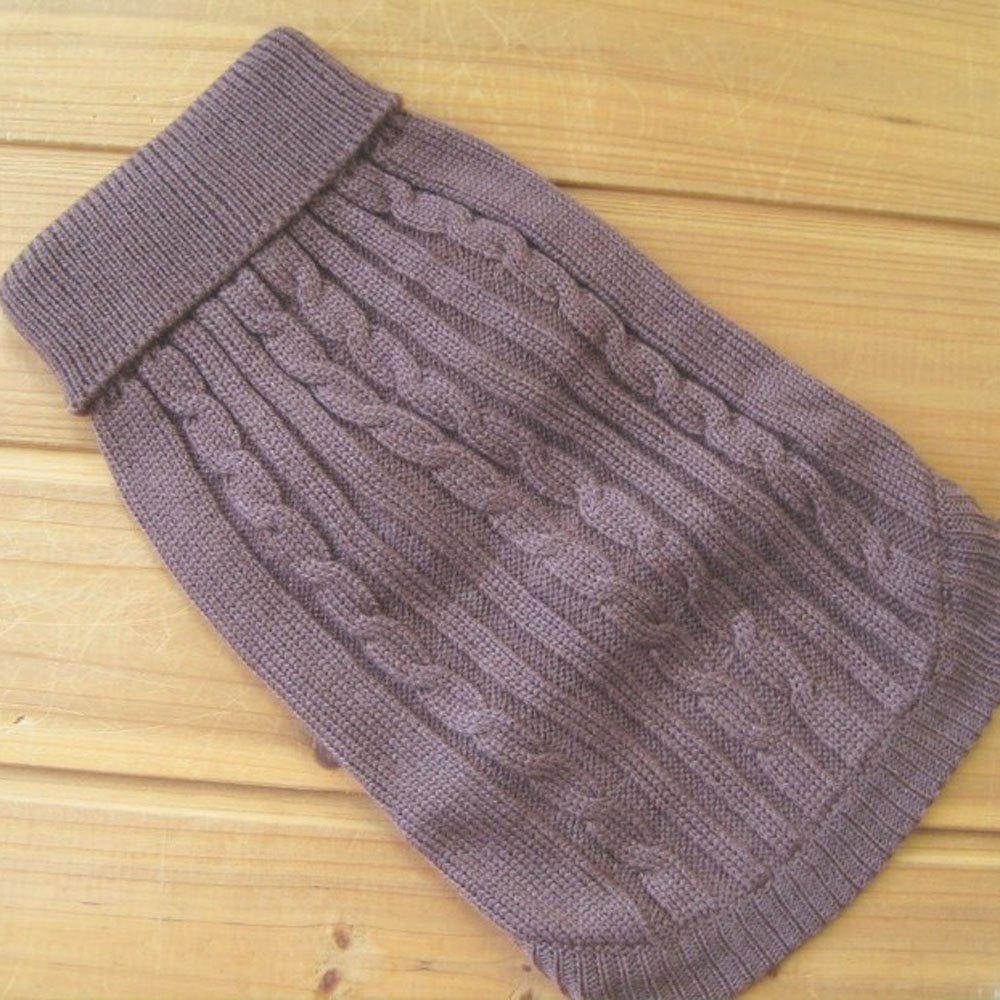 Tangpan Turtleneck Classic Straw-Rope Pro Pet Dog Sweater Apparel (Brown,Xl)
