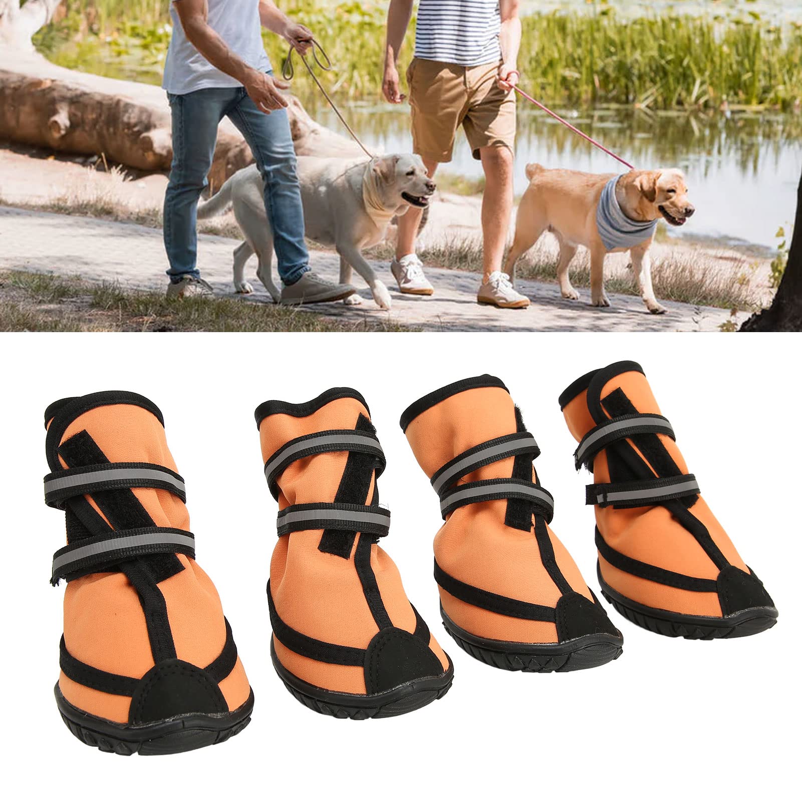 Dog Boots For Dogs, Non Slip Waterproof Dog Shoes For Outdoor, Paw Protectors For Medium To Large Dogs Dogs Paws Protectors Wint