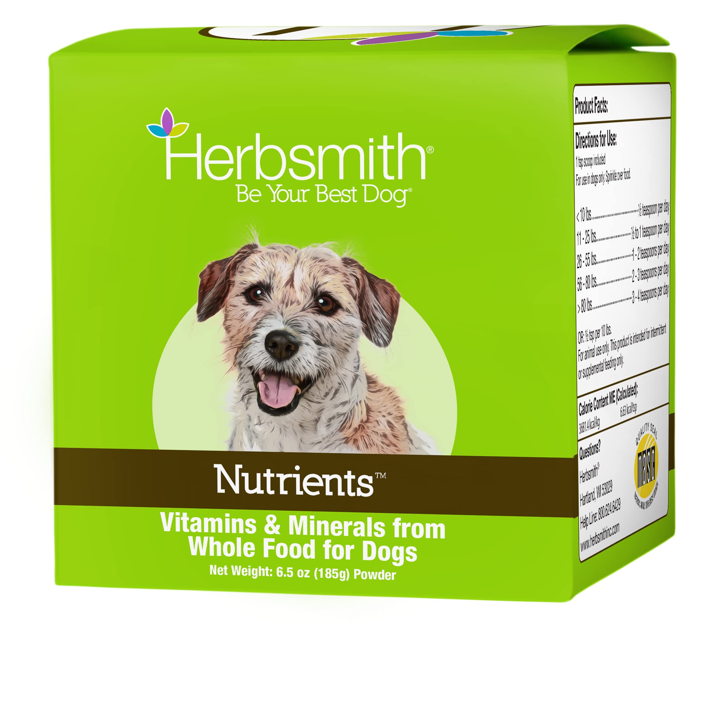Herbsmith Nutrients Superfood Dog Multivitamin Featuring Vitamins & Minerals from Whole Foods Boost Kibble or DIY Raw with Antio