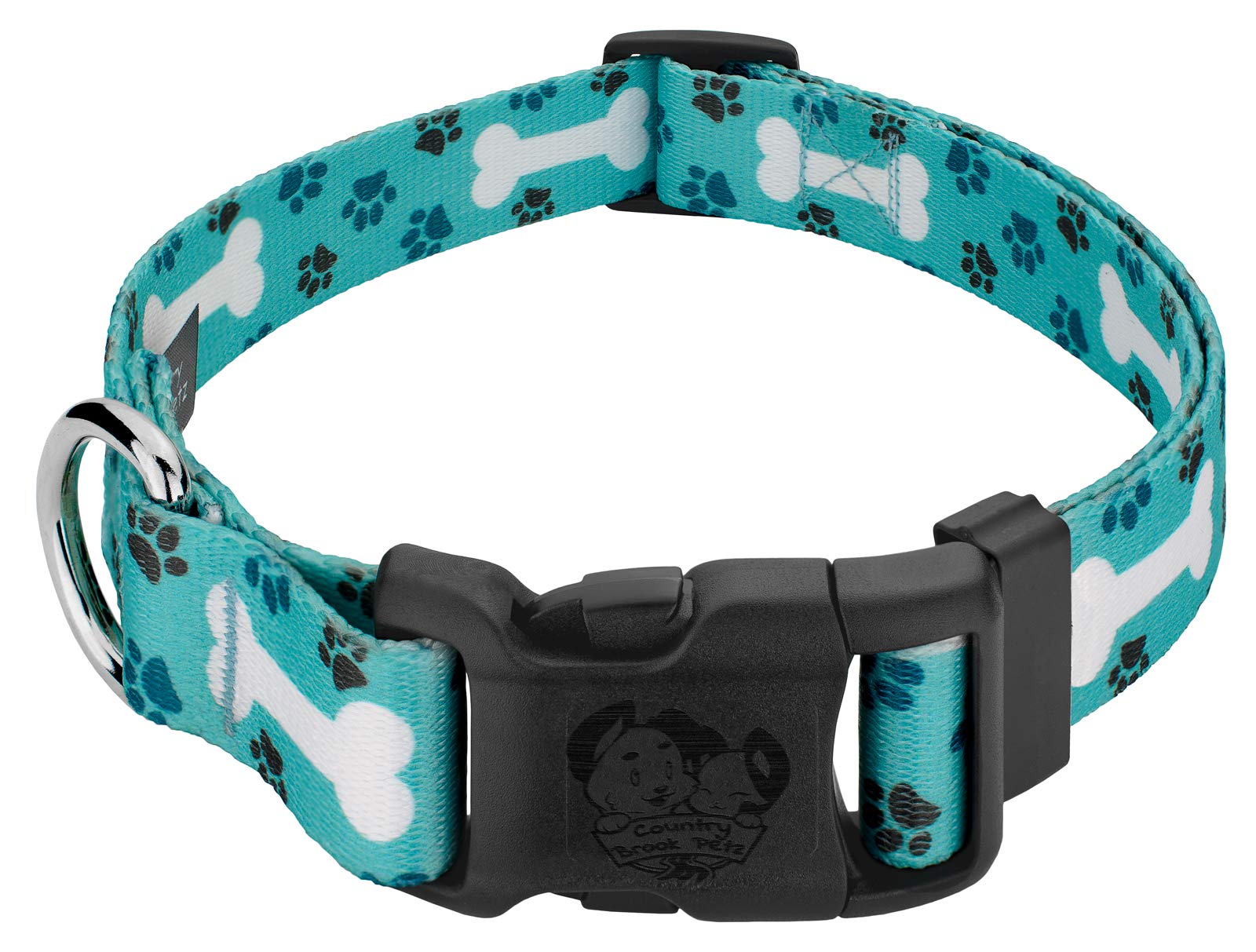 Country Brook Design - Oh My Dog Deluxe Dog Collar - Made In The U.S.A. - Dog'S Life Collection Featuring Playful Designs (1 Inc