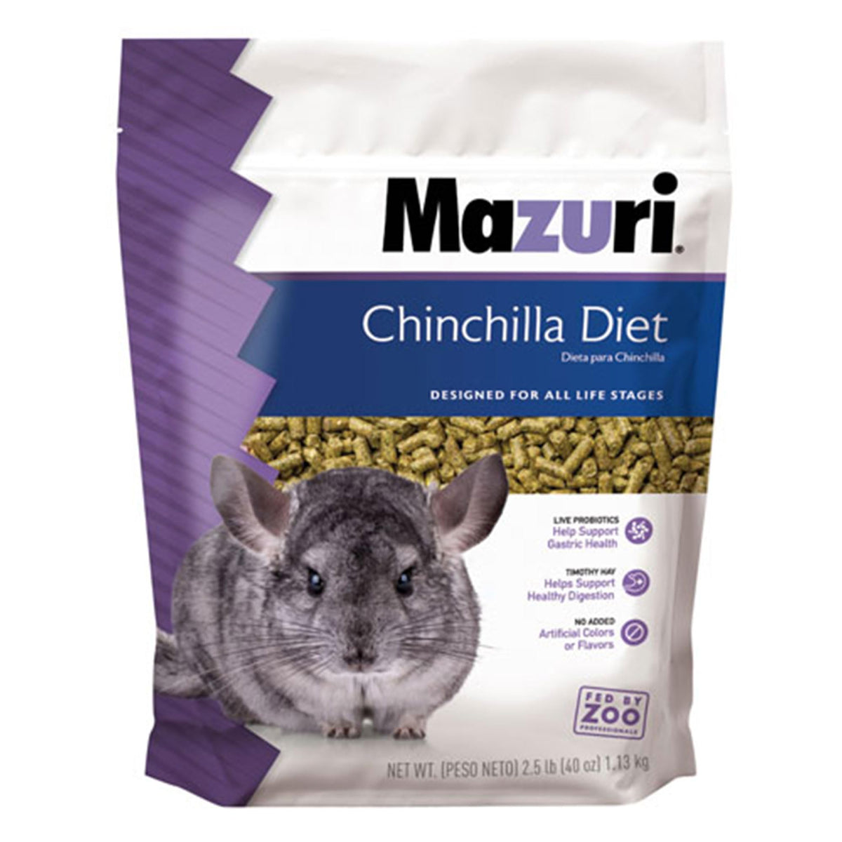 Mazuri | Nutritionally Complete Chinchilla Food | 2.5 Pound (2.5 Lb.)