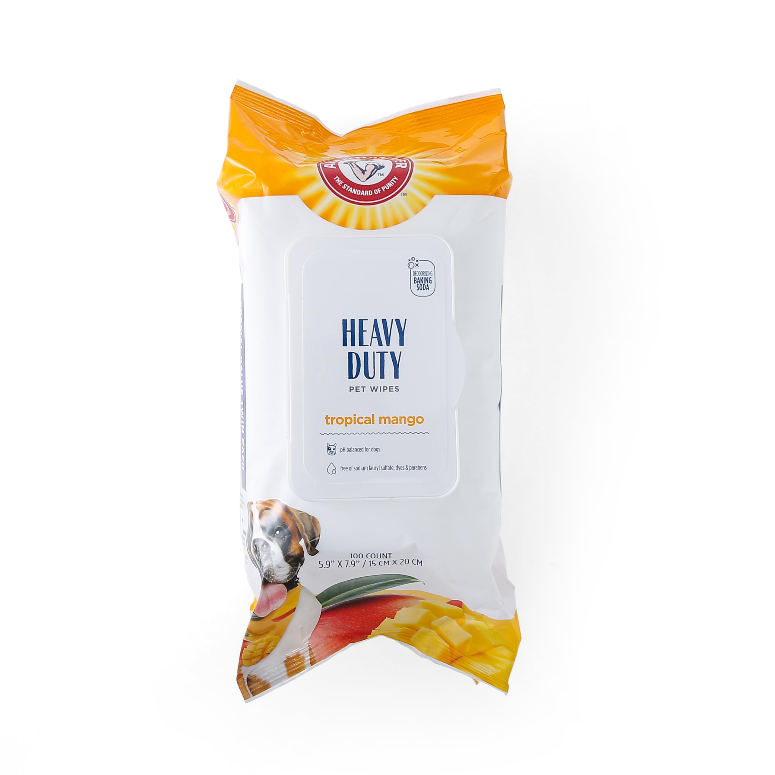 Arm & Hammer For Pets Heavy Duty Multipurpose Bath Wipes For Dogs | All Purpose Dog Wipes Remove Odor & Refresh Skin For Pets | 
