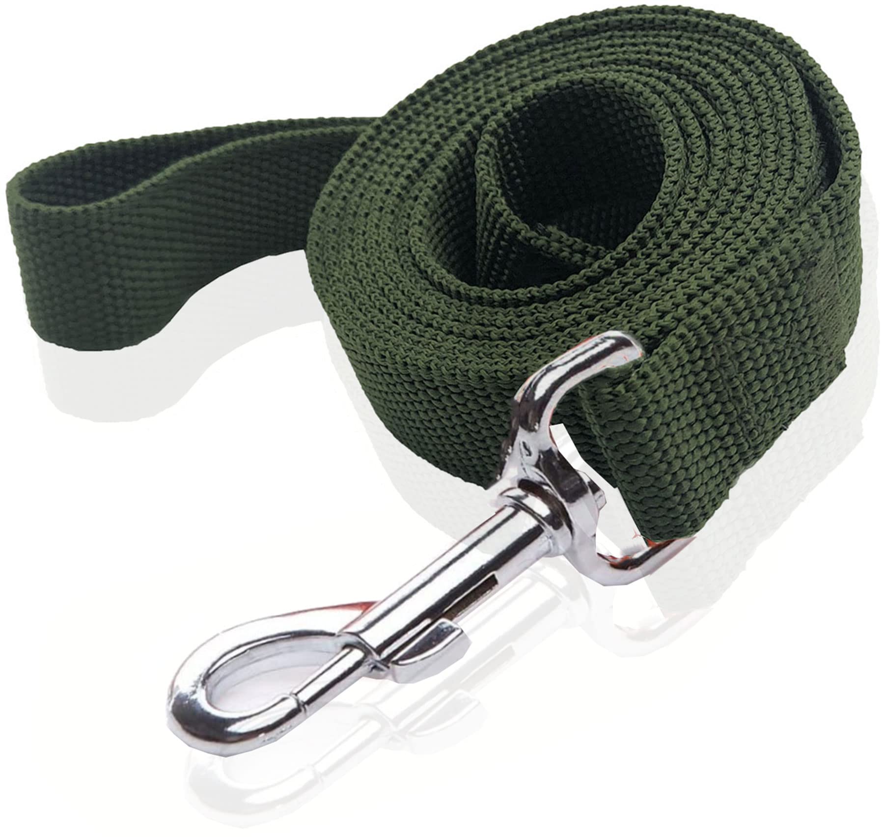 Nylon Dog Leash 4 Ft 5 Feet 6 Foot Long, Walking Training Dog Leashes For Medium Large Dogs, 1 Inch Wide (3/4'' X 6 Ft, Green)