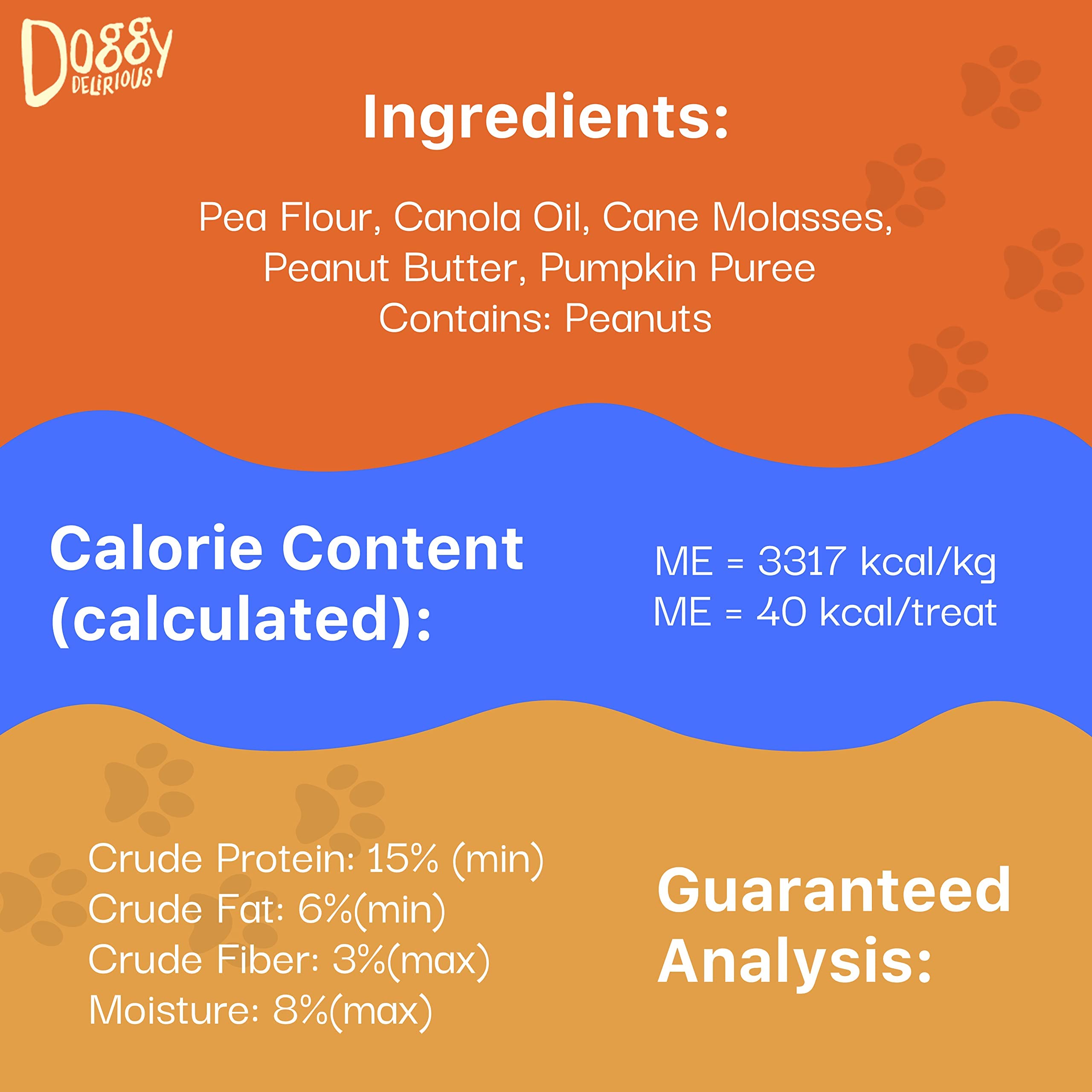 Doggy Delirious Crunchy Dog Treats – All Breeds & Sizes – Natural Puppy Snack – 100% Human-Grade – Grain-Free Peanut Butter Bones – 16 Oz, 1 lb Pack (1)