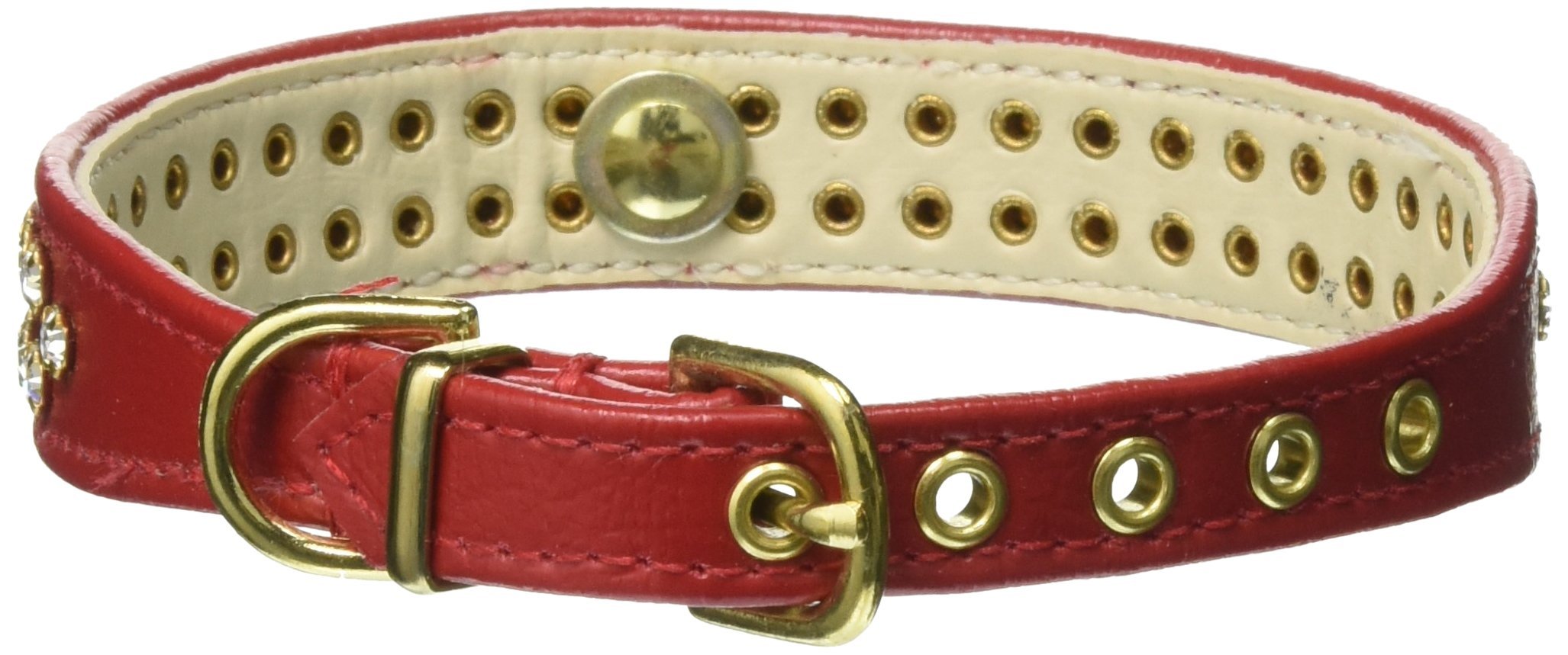 Dog, Puppy & Pet Collar, 72 Clear Crystal Jewelry Set Red 14