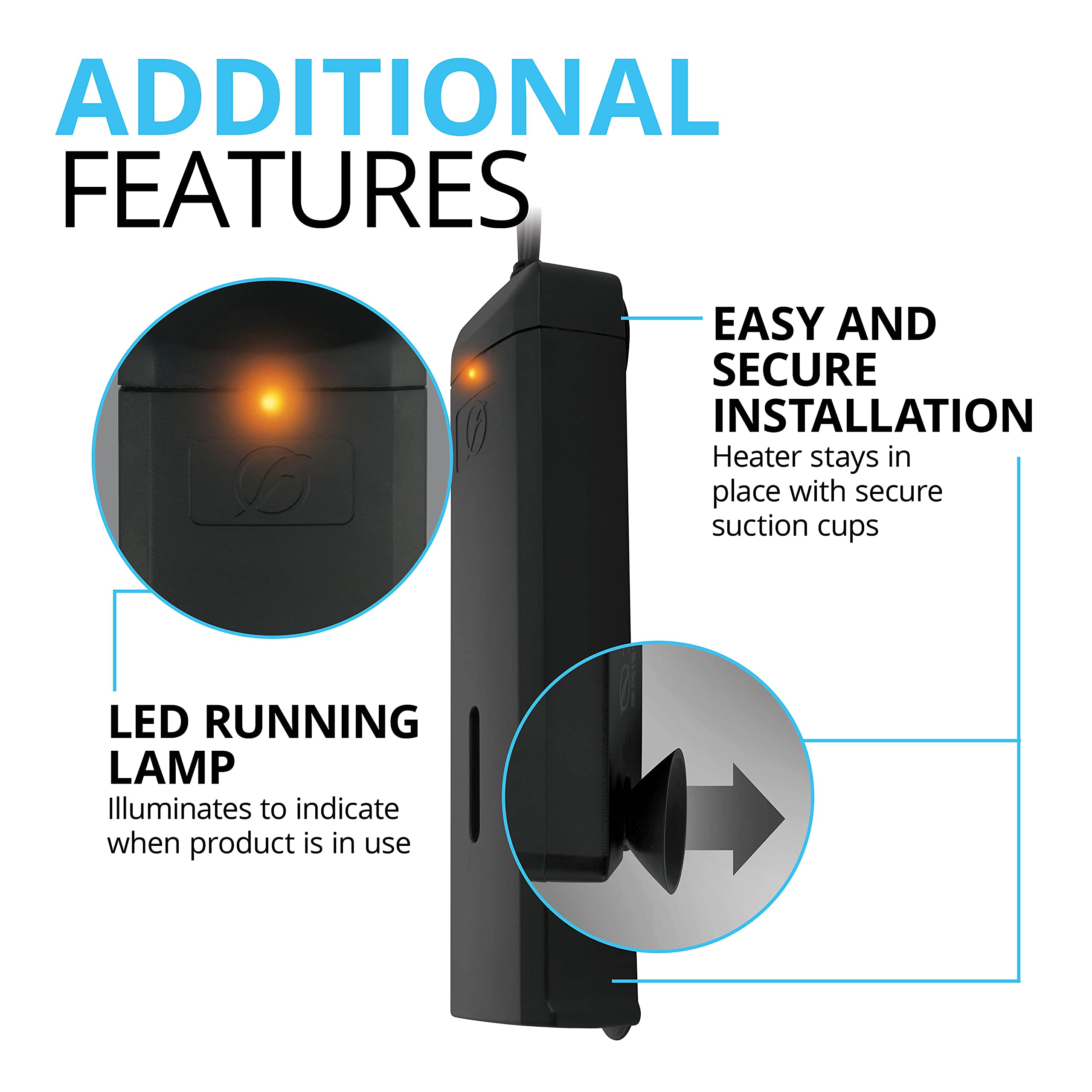 Fluval P50 Submersible Aquarium Heater – 50W, Preset 76-78°F For Freshwater & Saltwater Tanks Up To 15 Gal, Shatterproof, Fully Submersible, Led Indicator, Durable & Safe Fish Tank Heater