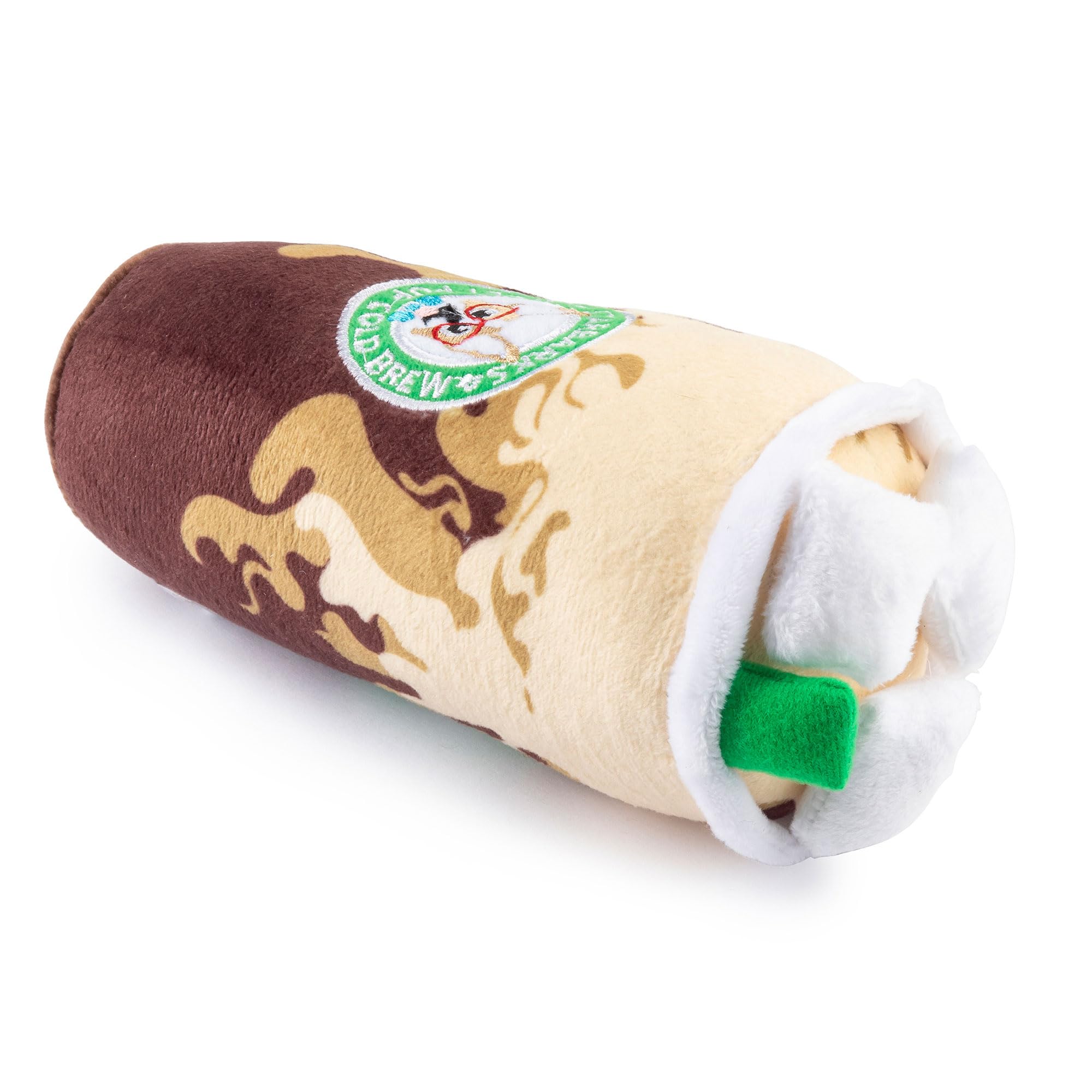 Haute Diggity Dog Starbarks Sweet Pup Cold Brew, Plush Designer Dog Toys With Interactive Squeaker, Stimulating Pet Enrichment,