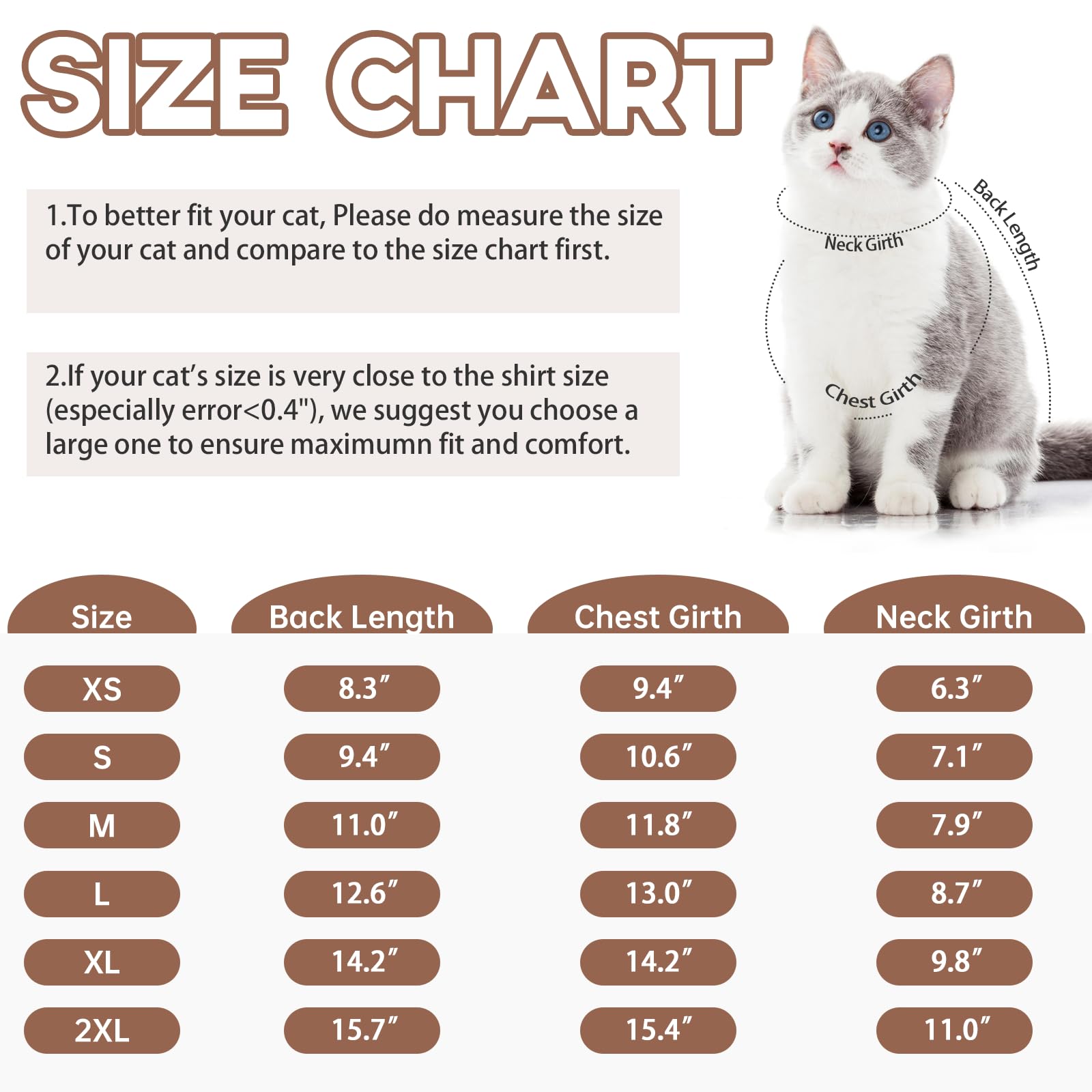 Qbleev Cat Pajamas For Cats Only, Sticky Hair Cat Clothes, Prevent Lost Fur Kitten Onesie Shirts Costumes Outfits For Daily Wear