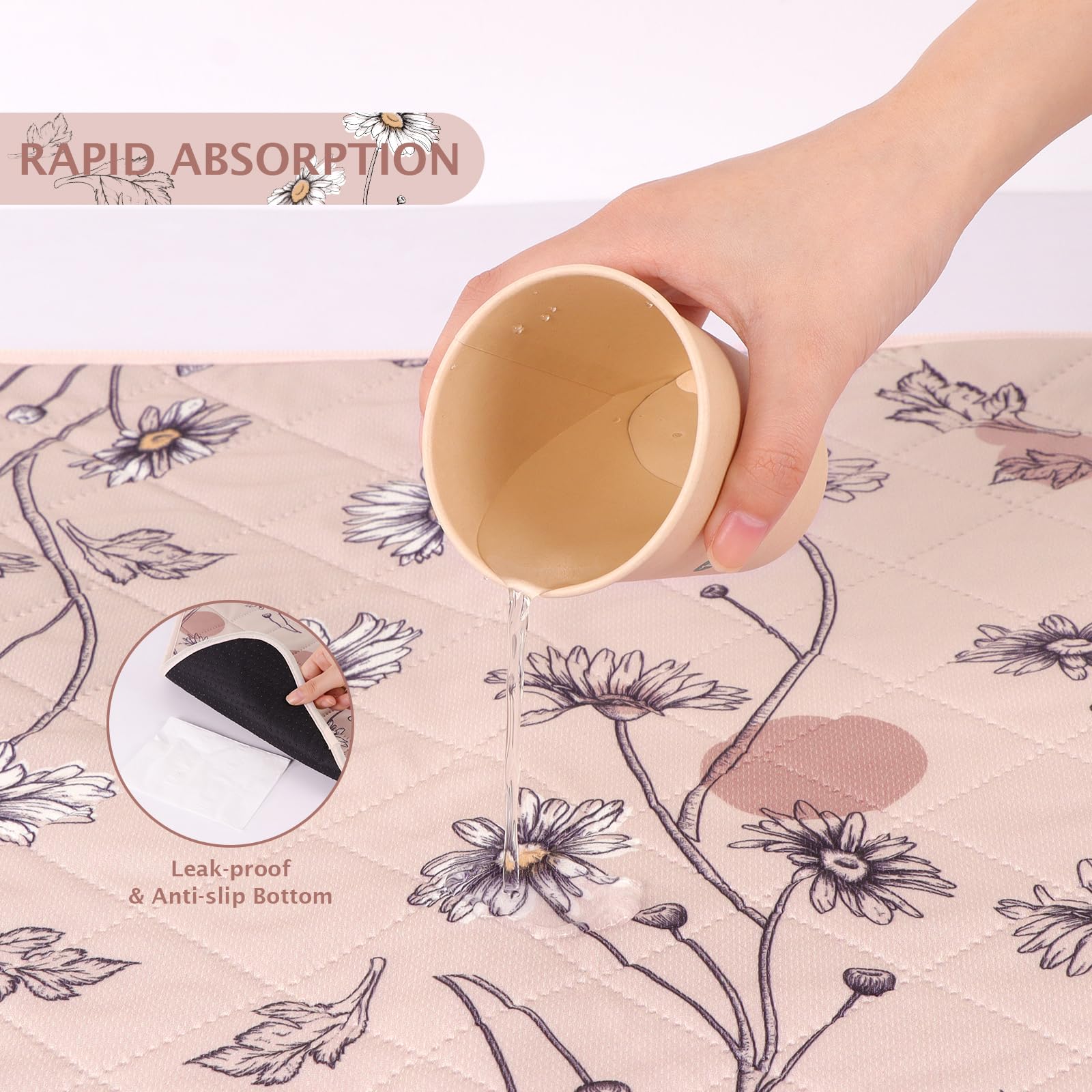 Ieuumler Washable Pee Pads For Dogs, 2 Pack Non-Slip & Waterproof Pack Whelping Pad, Reusable Washable Puppy Potty Training Pad