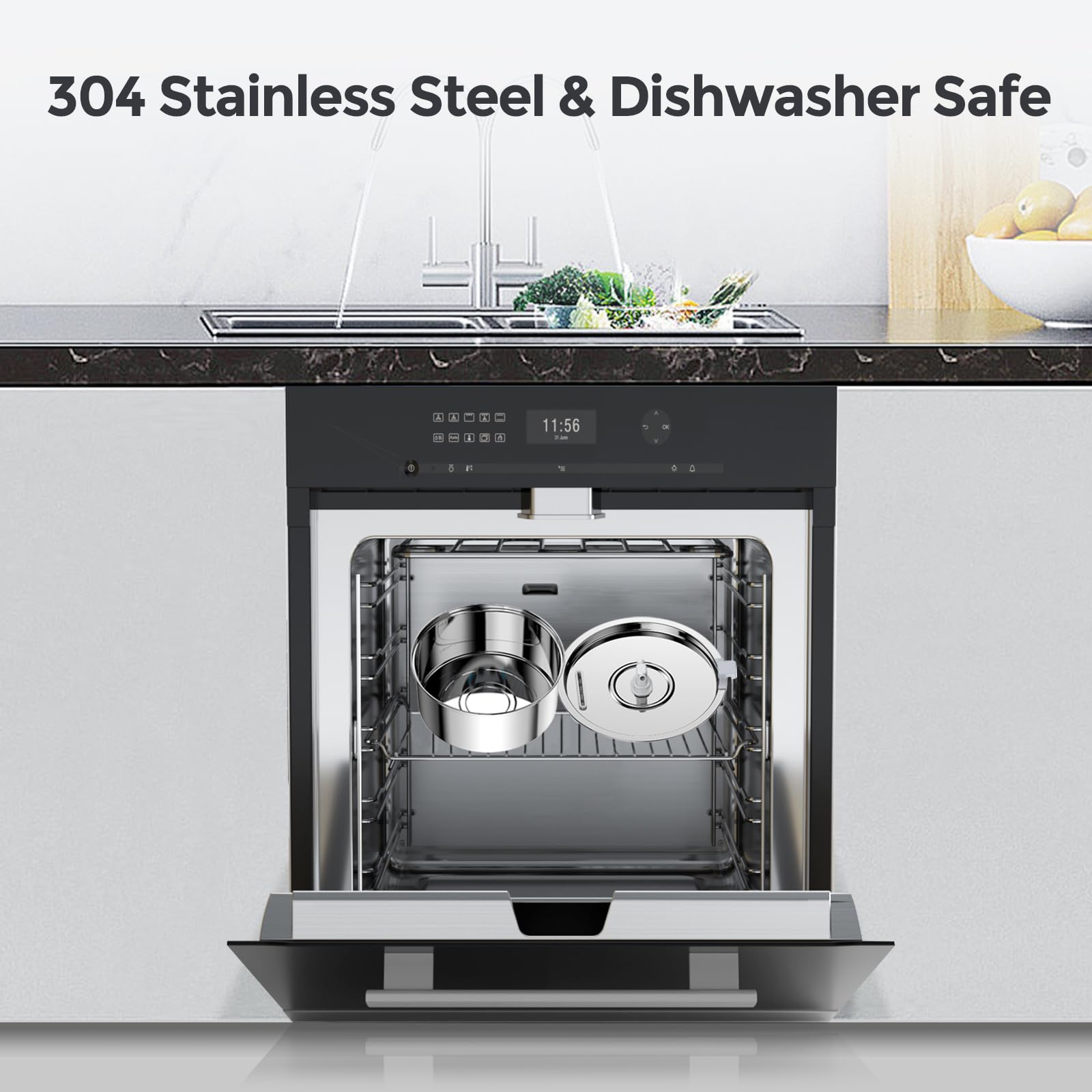 Bluzzo Cat Water Fountain Stainless Steel With Filter, 3.2L/108Oz Large Capacity Automatic Pet Water Fountain, Cat Dog Water Dispenser With Ultra-Quiet Pump For Multiple Pets, Dishwasher Safe