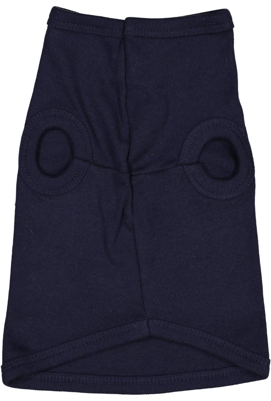 Doggie Skins 100% Combed Ringspun Cotton 1x1 Baby Rib Dog Tank Top, Navy, Medium