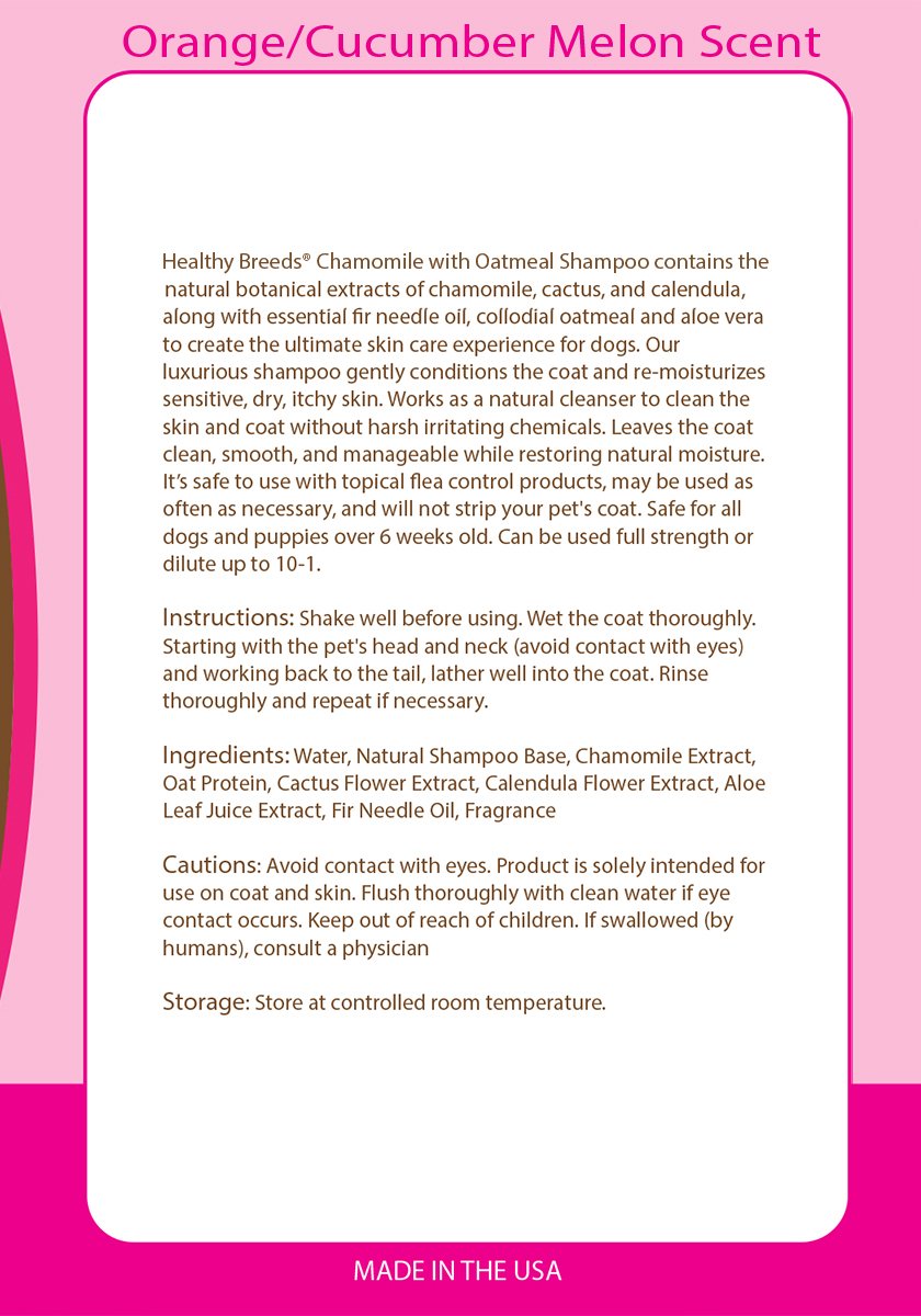 Healthy Breeds Belgian Sheepdog Chamomile Soothing Dog Shampoo 8 Oz