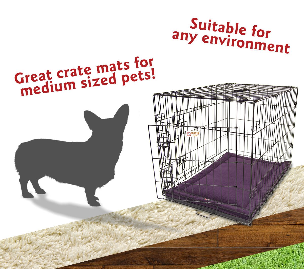 36' Villa Green Apple Crate Dog Bed Mat By Majestic Pet Products