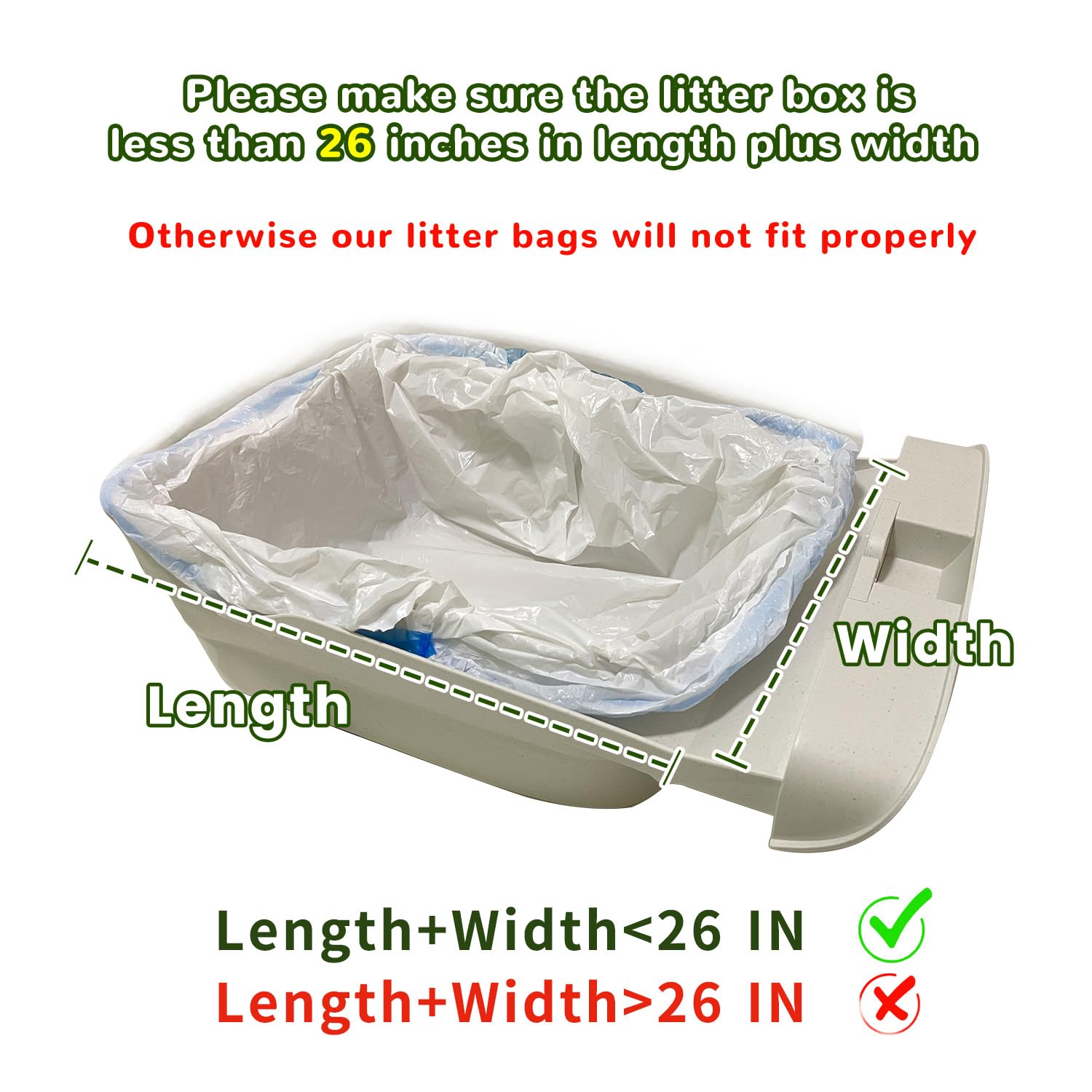 80 Count Litter Bags Compatible With Neakasam1 And Petpivot Autoscooper 11 Open-Top Self-Cleaning Cat Litter Box, 4 Rolls Cat Li