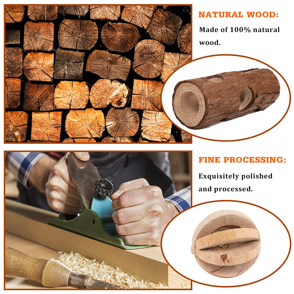 Sofier Hamster Toys Hamster Accessories For Cage Natural Guinea Pig Toys And Chews For Teeth Rat Toys Chinchilla Toys Wood Hamster Hideout Hamster Bridge Apple Wood Sticks