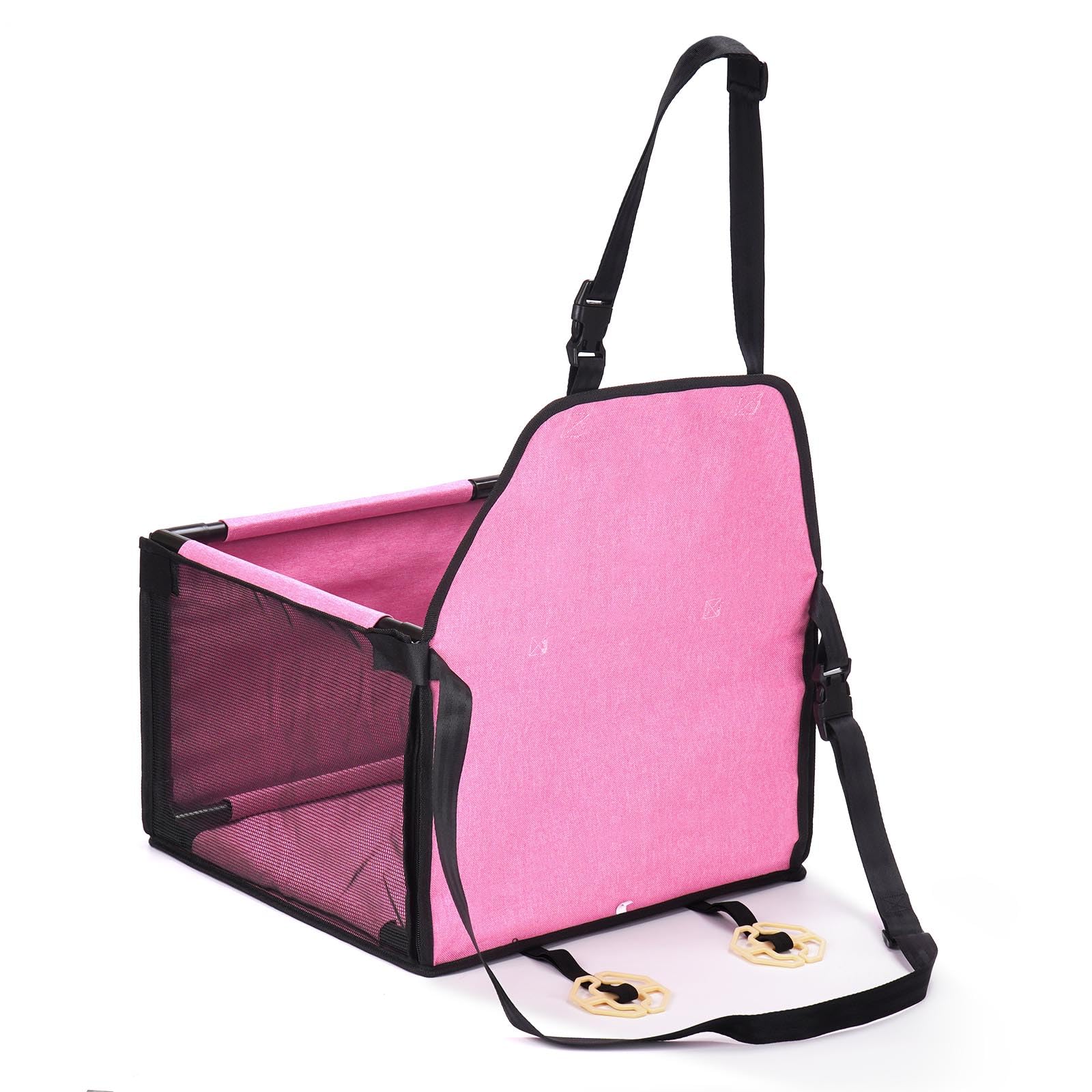 Genorth Dog Car Seats For Small Dogs,Portable Puppy/Pet Car Booster Seat With Clip-On Leash And Mesh Window For Small Pet Up To 11 Lbs