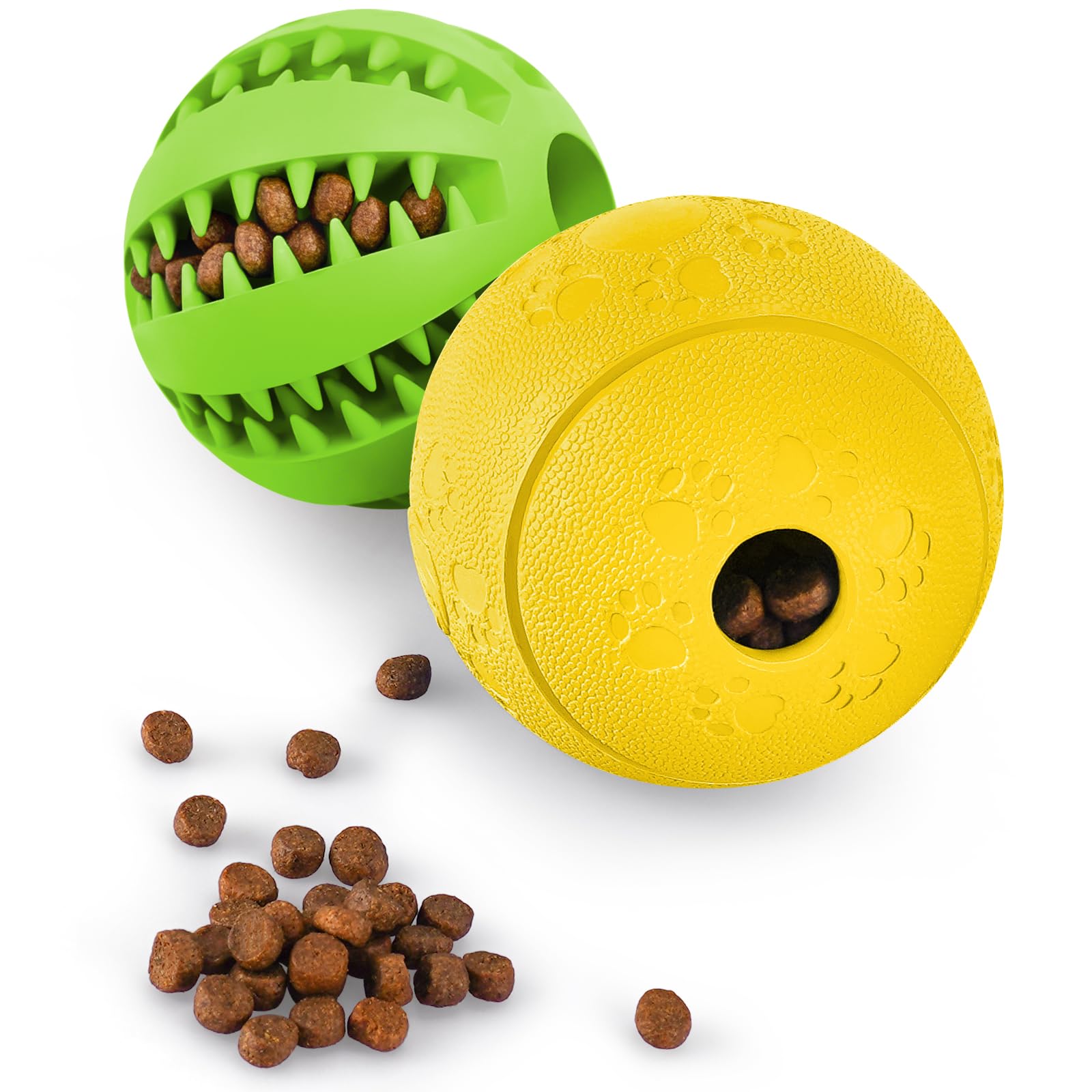 Dog Puzzle Toy 2 Pack, HIPPIH Interactive Dog Toys for Treat Dispensing, Durable Puppy Toys for Teething Small Dogs, Dog Treat B