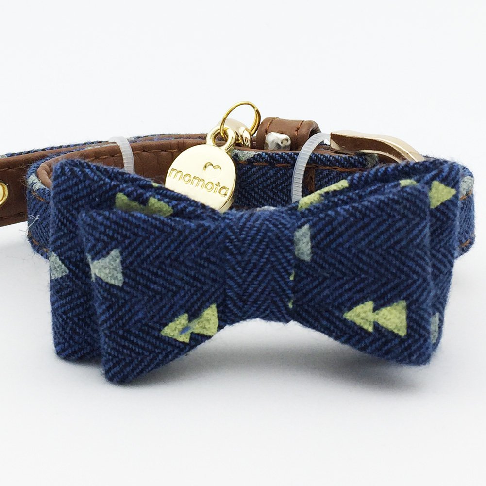 PETFAVORITES Small Dog Costume Collar - Plaid Bowtie Kitten Bandana Collar for Halloween - Teacup Yorkie Chihuahua Clothes Outfi