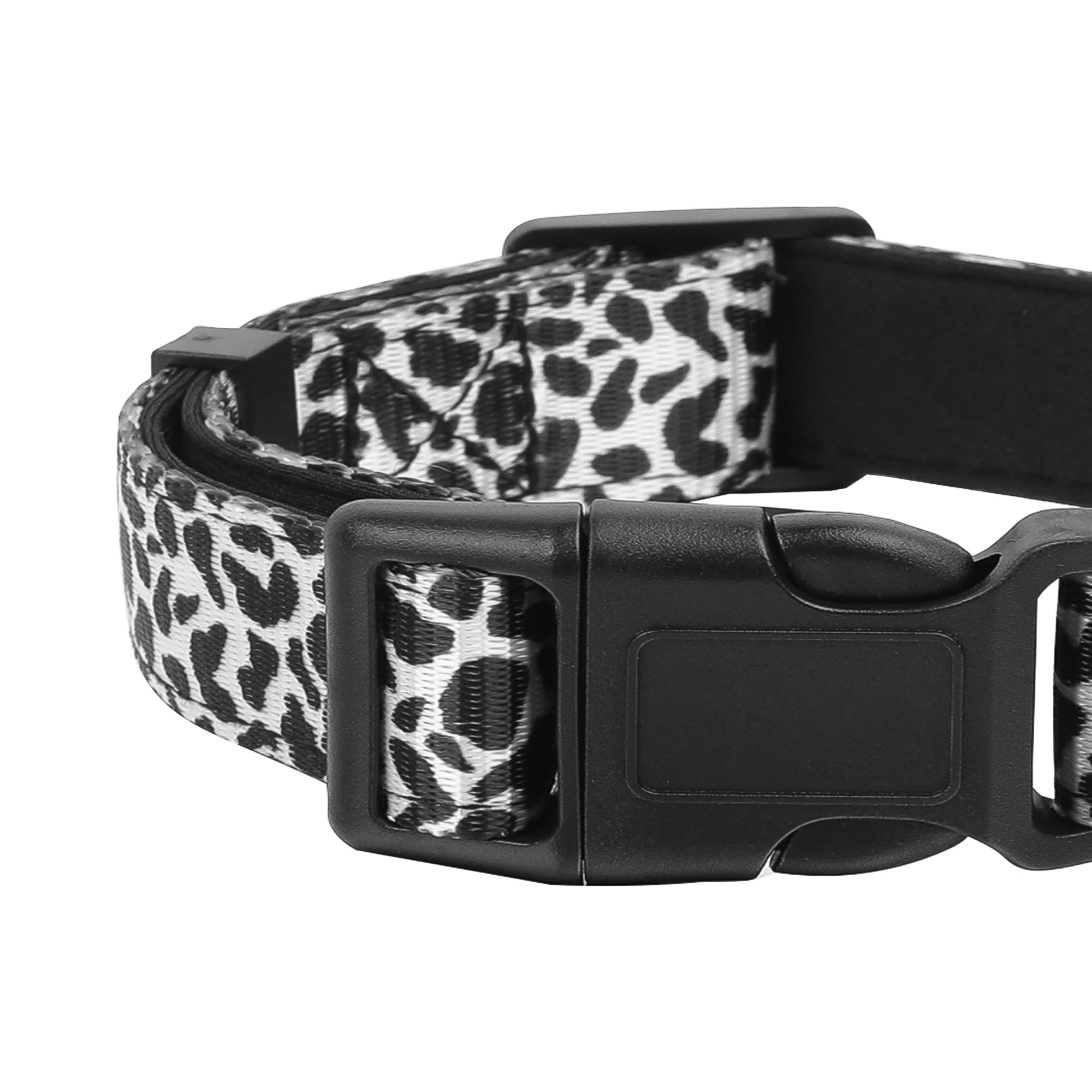 Pwod Reflective Dog Collar, Adjustable Soft Neoprene Padded Nylon Pet Collars With Buckle For Puppy And Small Dogs, Cats, Black