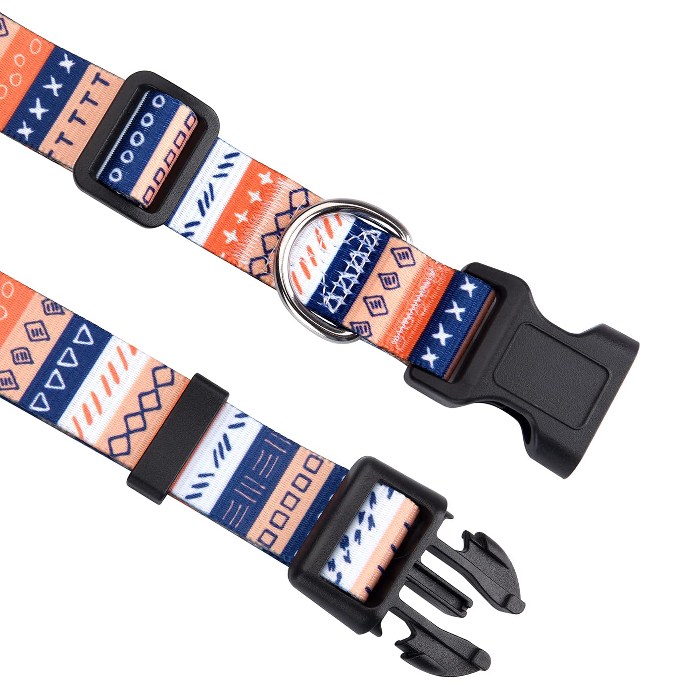 Mihqy Dog Collar With Bohemia Floral Tribal Geometric Patterns - Soft Ethnic Style Collar Adjustable For Small Medium Large Dogs(Simple Symbols,Xs)