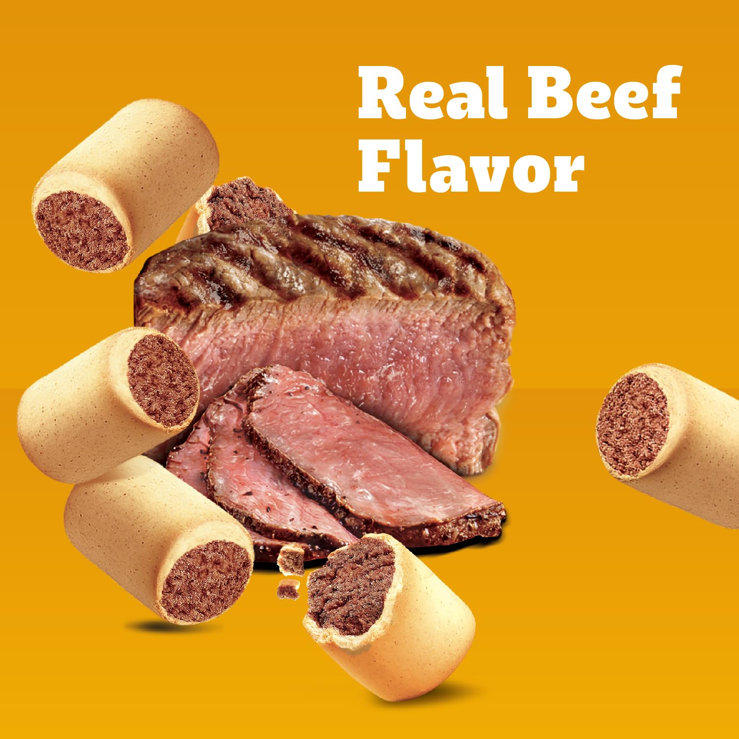PEDIGREE MARROBONE Dog Treats Real Beef Flavor Crunchy Dog Biscuit, 6 lb. Pack