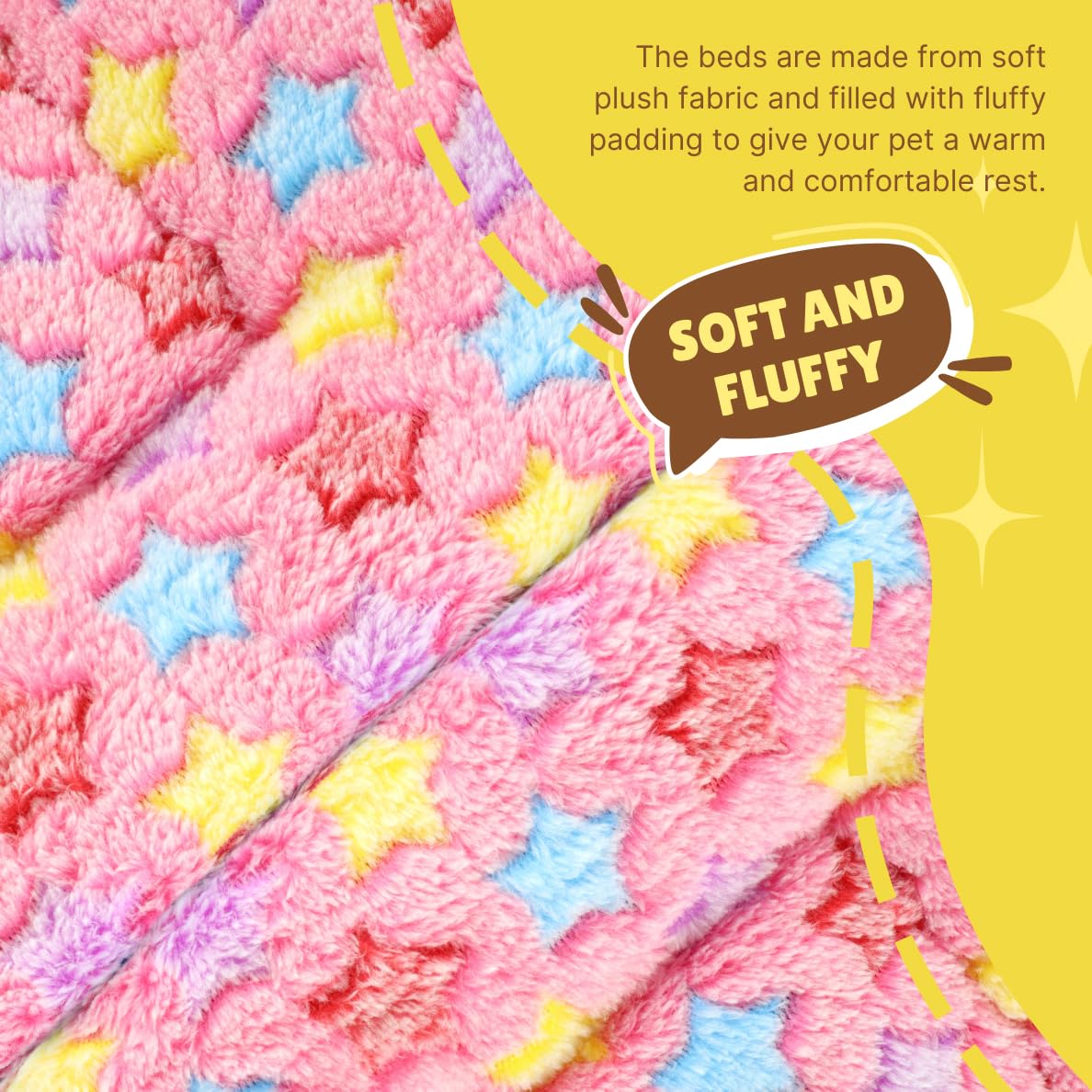 Hendshe Guinea Pig Bed, 2 Pack (12X10 Inch) Soft Plush Small Animal Bed Mat, Washable Bedding Blanket Sleeping Warm Pad For Bunn