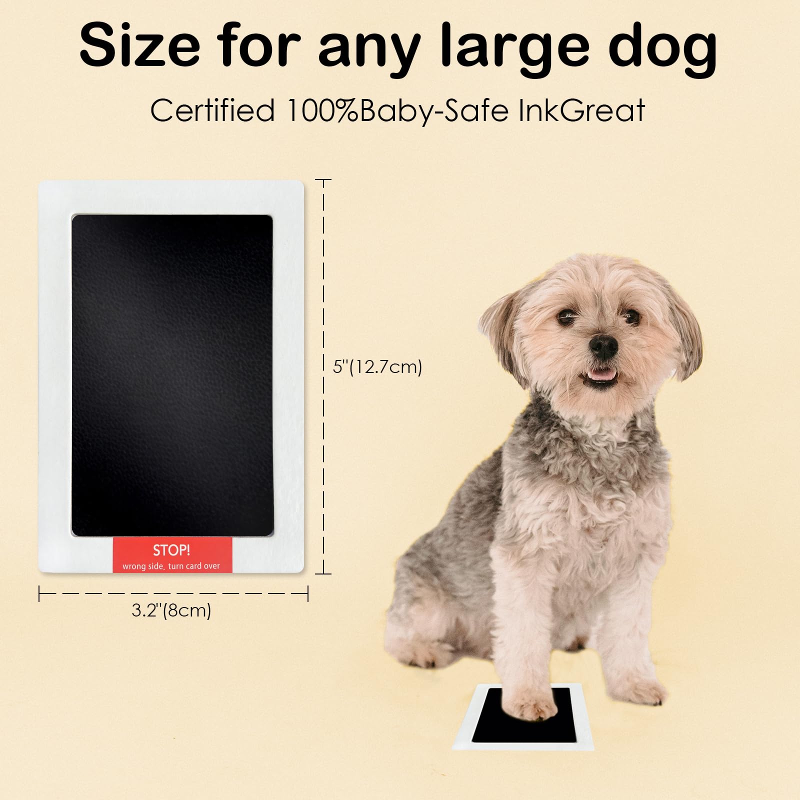 Tuhangcc Paw Print Clean Touch Ink Pad Kit For Dogs And Cats, Pet Owner Keepsake, Inkless Paw And Nose Print Impression Set With