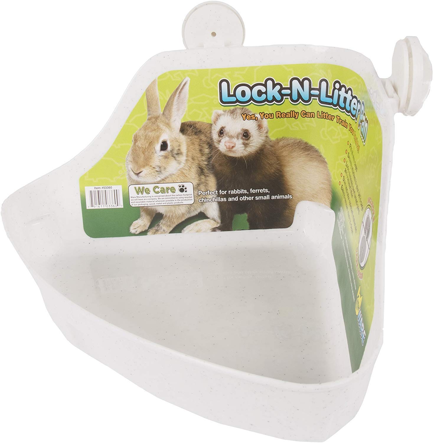 Ware Manufacturing (2 Pack Plastic Lock-N-Litter Pan For Small Pets - Size Regular