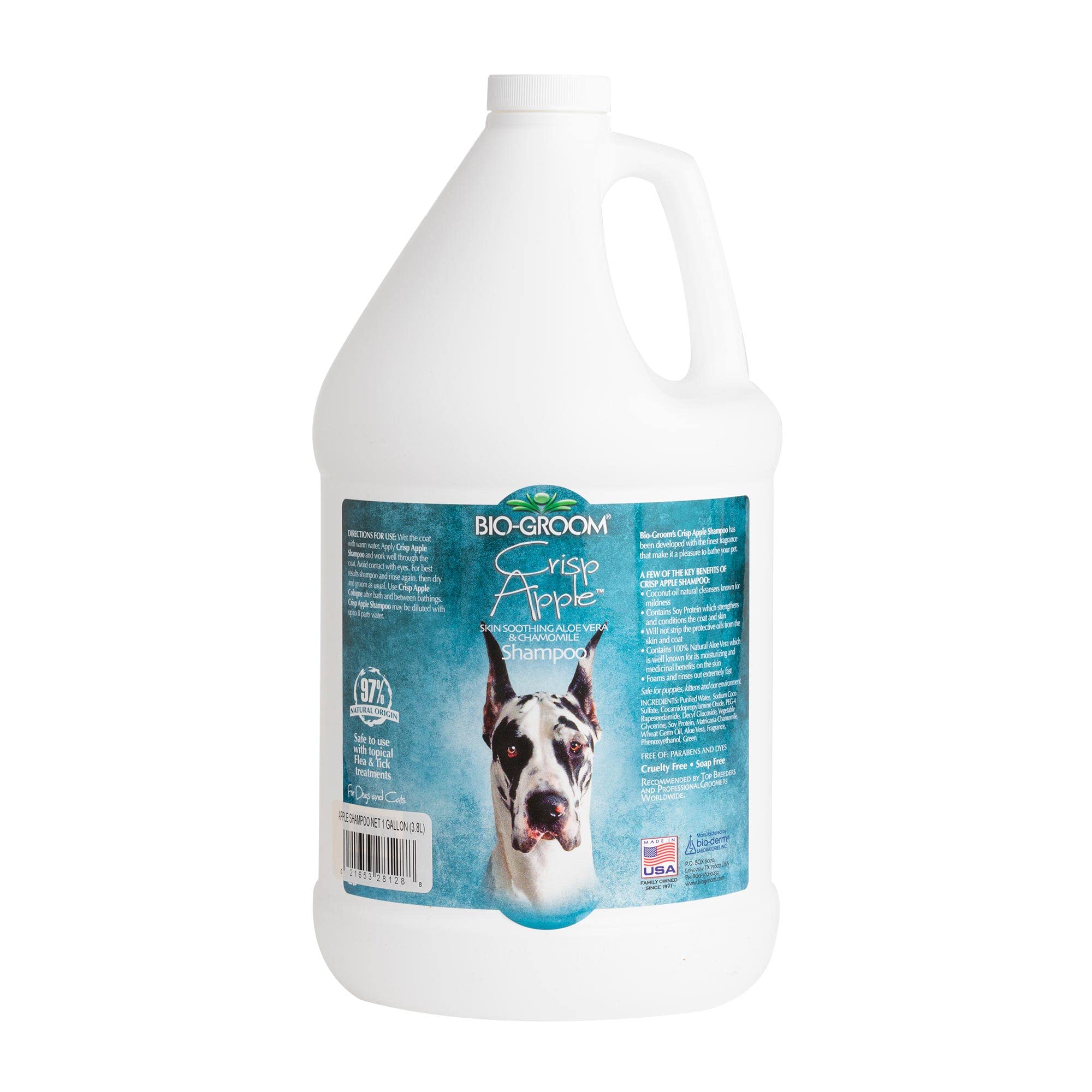 Bio-Groom Crisp Apple Dog Shampoo - Natural Scent Pet Shampoo, Aloe Vera, Chamomile, Cat & Dog Bathing Supplies, Puppy Wash, Cru