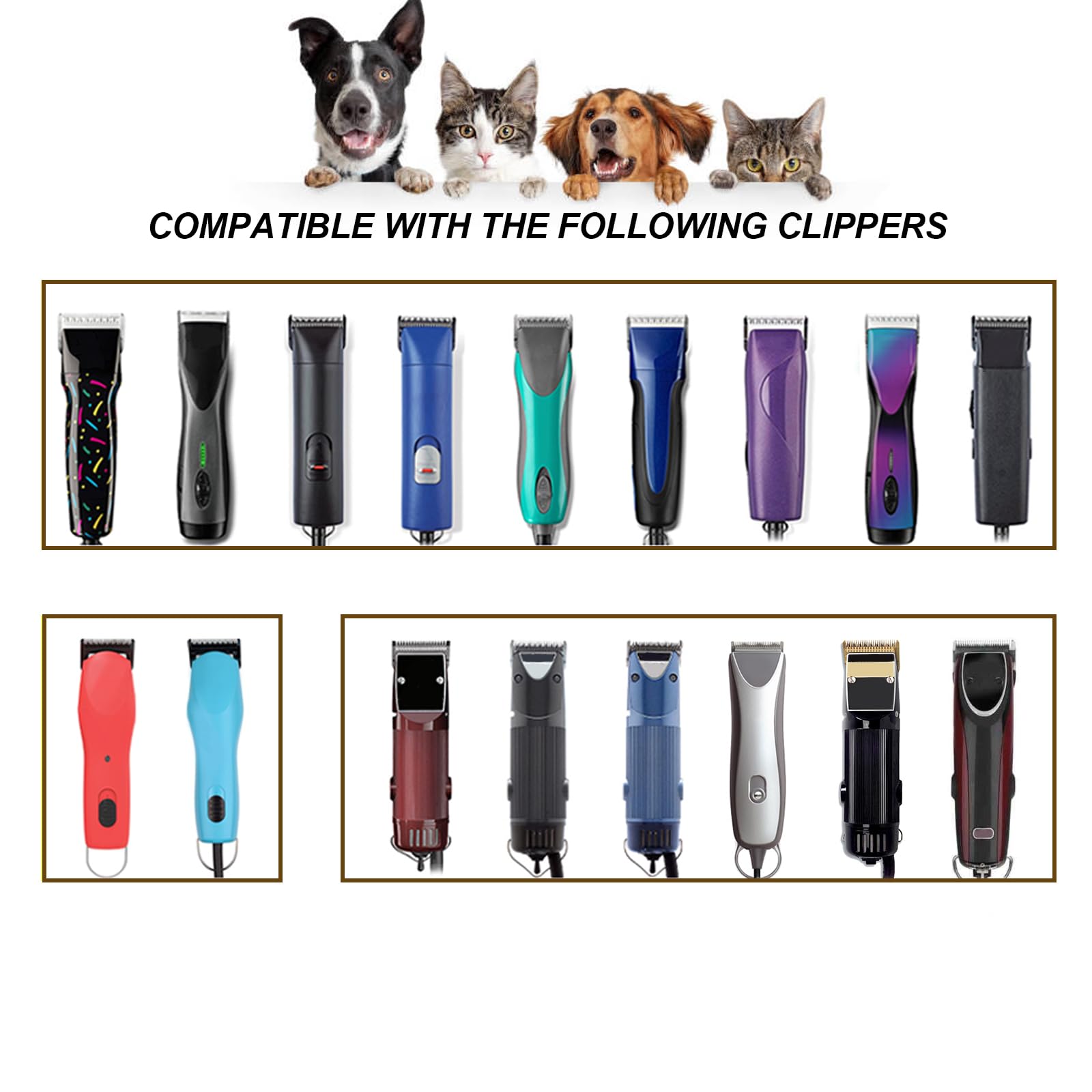 Filymosie 10 Skip Tooth Blades,Detachable Pet Dog Grooming Steel Blade,Compatible With Andis/Oster A5/Wahl Km10 Series Clippers,