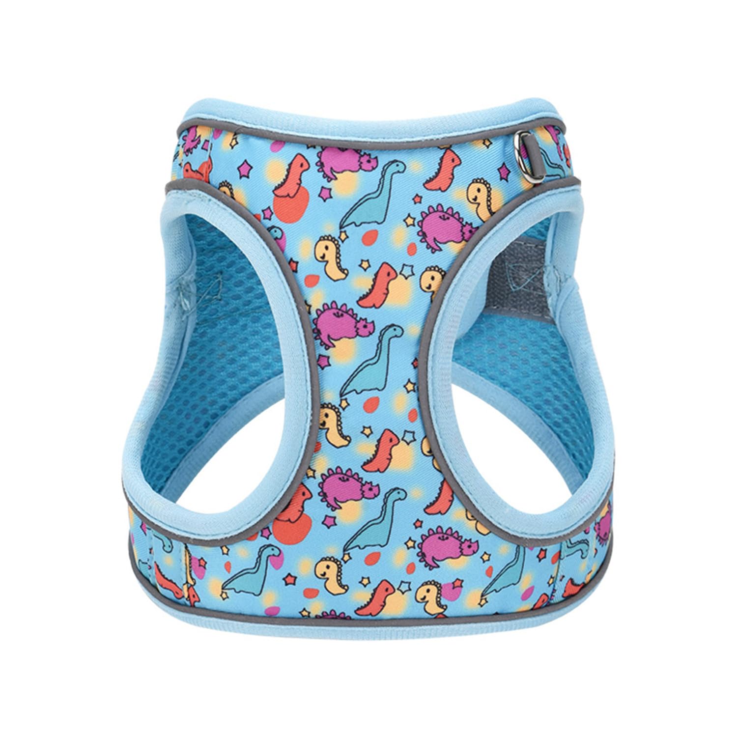 KocaPlye Step in Dog Harness No Pull Dinosaur Adjustable Soft Mesh Padded Reflective Pet Vest Harness and Leash Set for Small Me