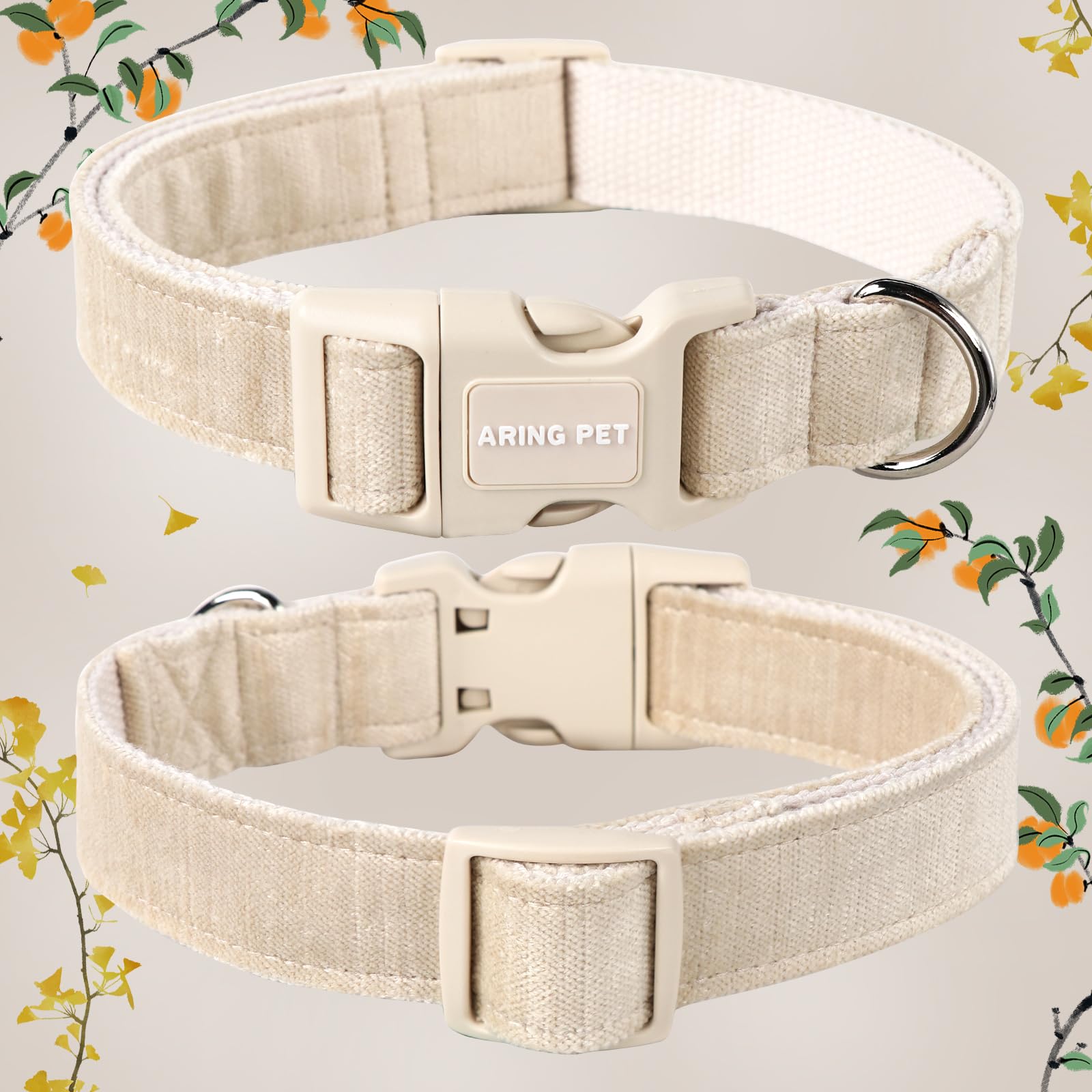 Aring Pet Cotton Dog Collar-Soft Dog Collar For Small Dogs, Lightweight Comfortable Pet Collars With Quick Release Buckle For Small Medium Large Dog