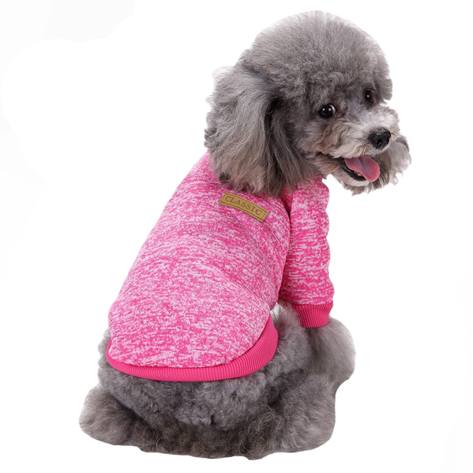 Chborless Pet Dog Sweater Warm Dog Pajamas Soft Cat Sweater Puppy Clothes Small Dogs Sweater Winter Doggie Sweatshirt (Xxs, Red+