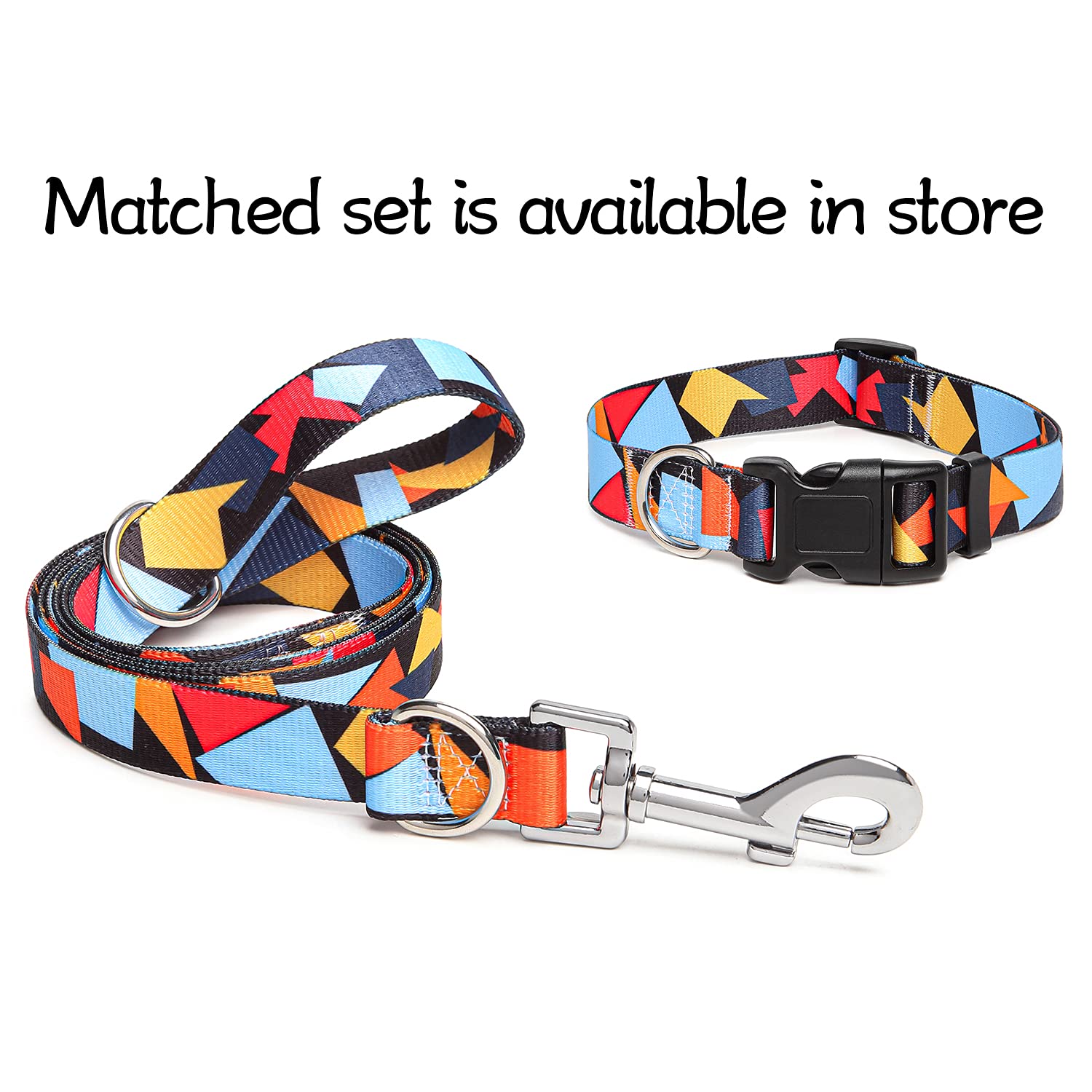 Suredoo Adjustable Dog Collar With Patterns, Ultra Comfy Soft Nylon Breathable Pet Collar For Small Medium Large Dogs (M, Color Block)
