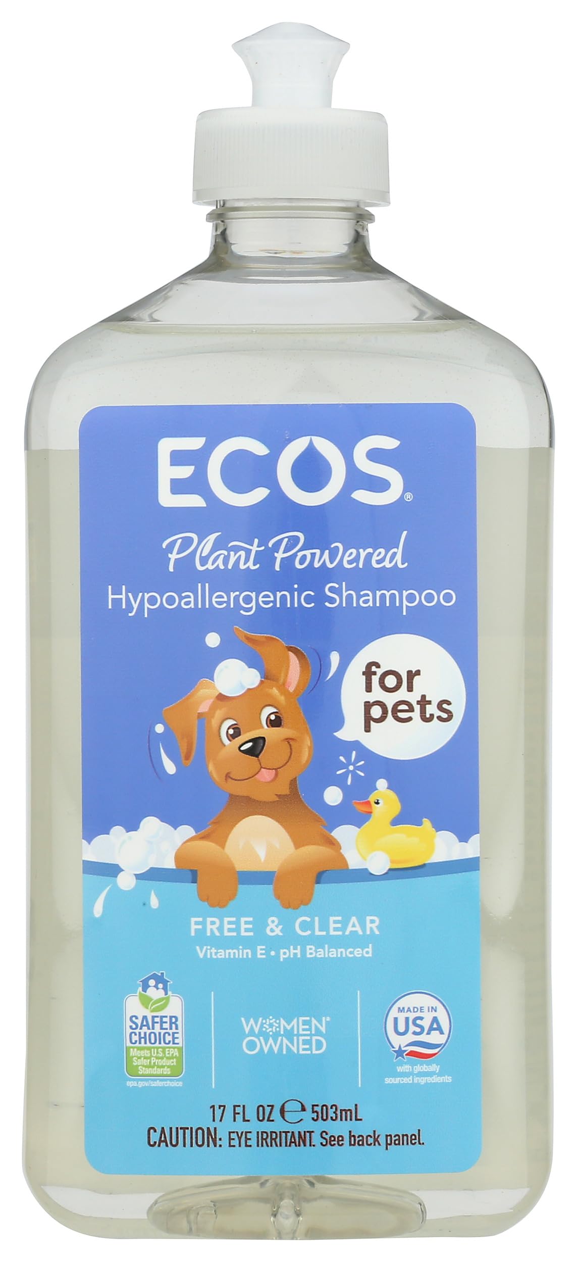 Ecos Hypoallergenic Conditioning Shampoo 17Oz,Clear