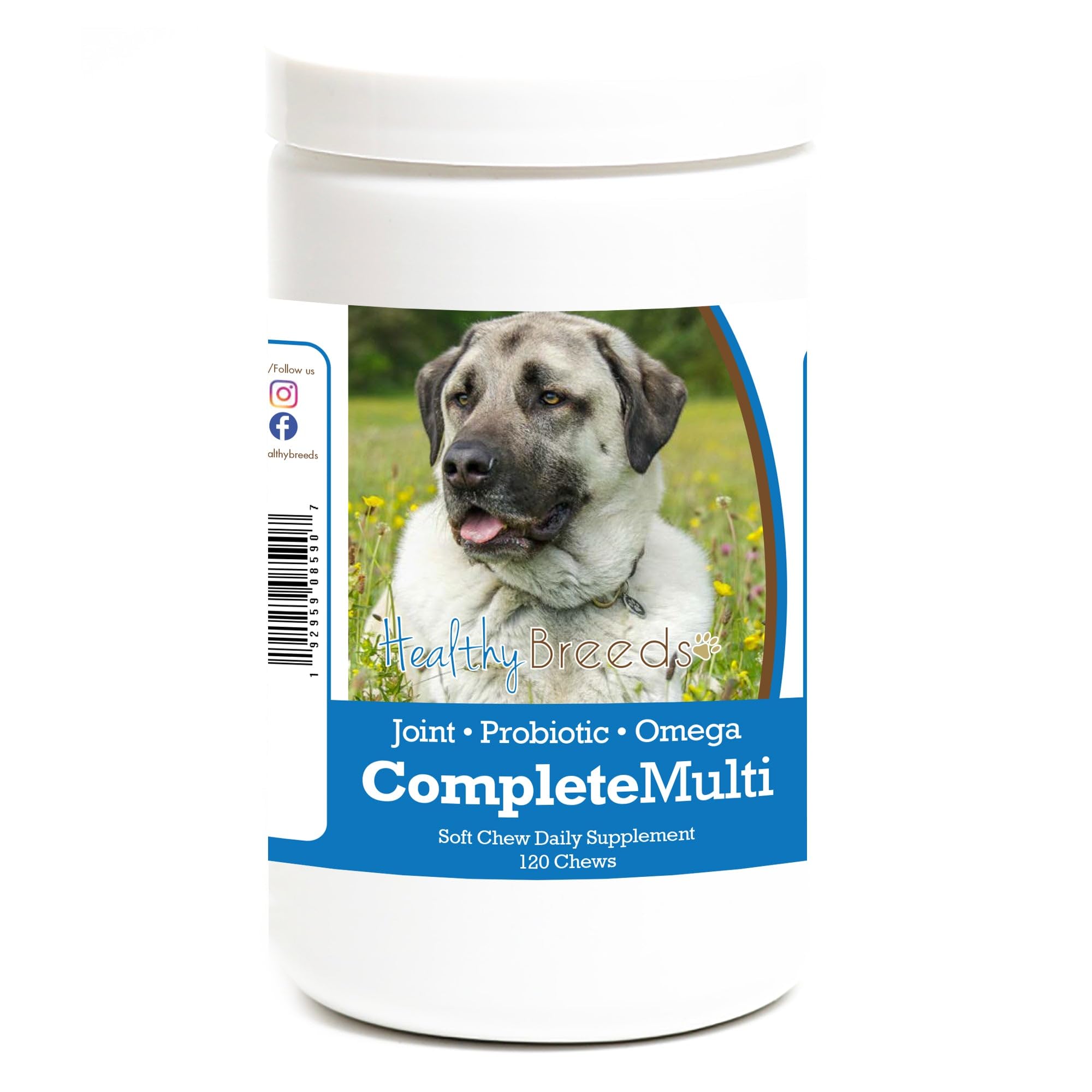 Healthy Breeds Anatolian Shepherd Dog All in One Multivitamin Soft Chew 120 Count