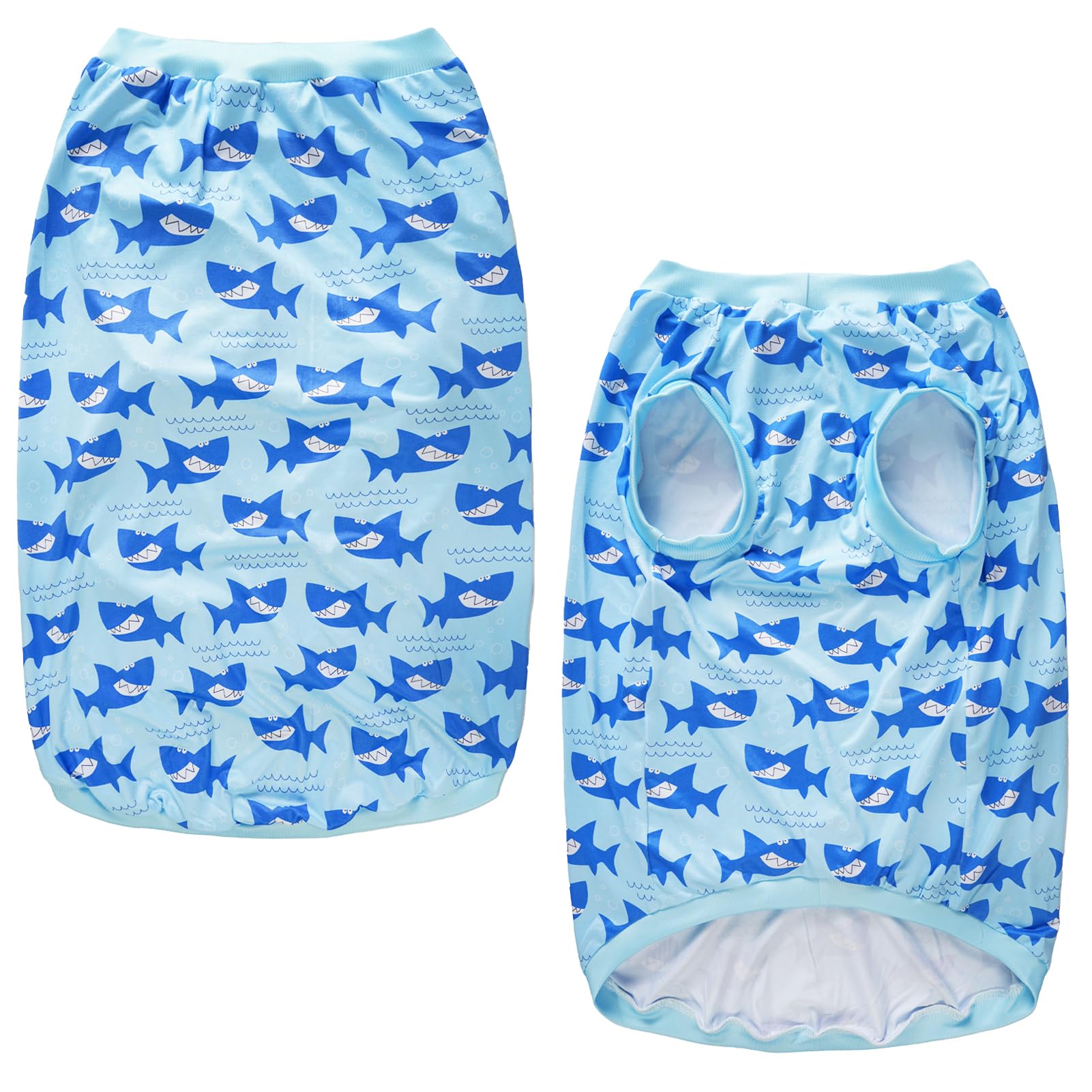 Dog Sleeveless T Shirt Shark Prints Vest Shirt Soft Stretchy Summer Clothes For Large Dog Boys Girls Shirt X-Large,Shark