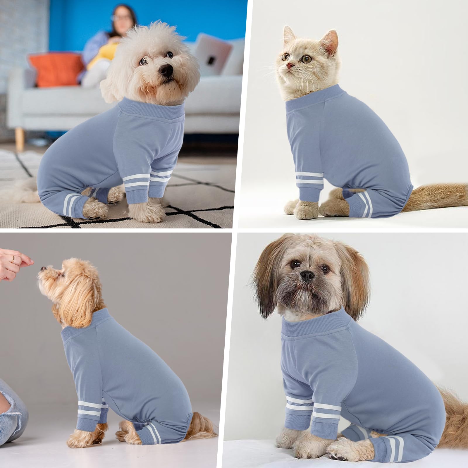 Brkurleg Dog Pajamas Soft Material Stretchable Small Dogs Pajamas Onesie, Shirt For Small Medium Dogs After Surgery, Cotton Pet