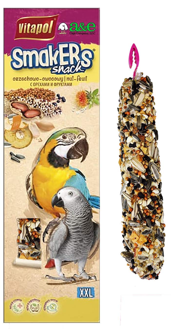 A&E Cage Co. SmaKers XXL Treat Sticks for Parrots in Nut Flavor