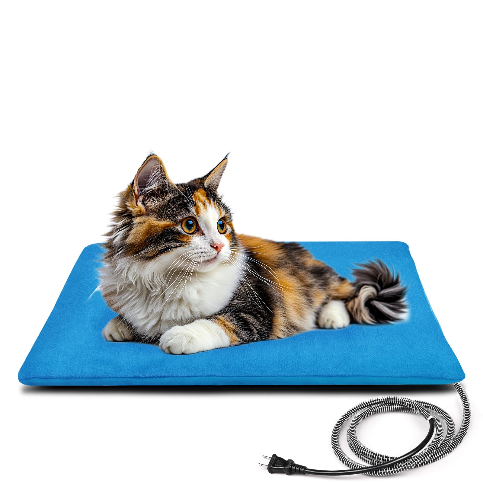 Outdoor Pet Heating Pad For Cats, Pet Heating Pad For Cats Outside, Waterproof Cat Warming Pad, Heated Cat Dog Bed Electric Heat