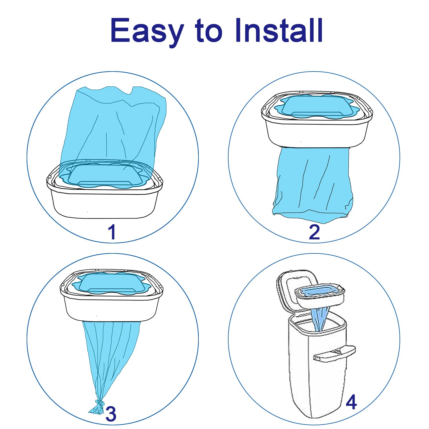 Cat Litter Refill Cartridges Bags Compatible With Genie Cat Litter Standard,Plus And Xl Pails,10 Pack