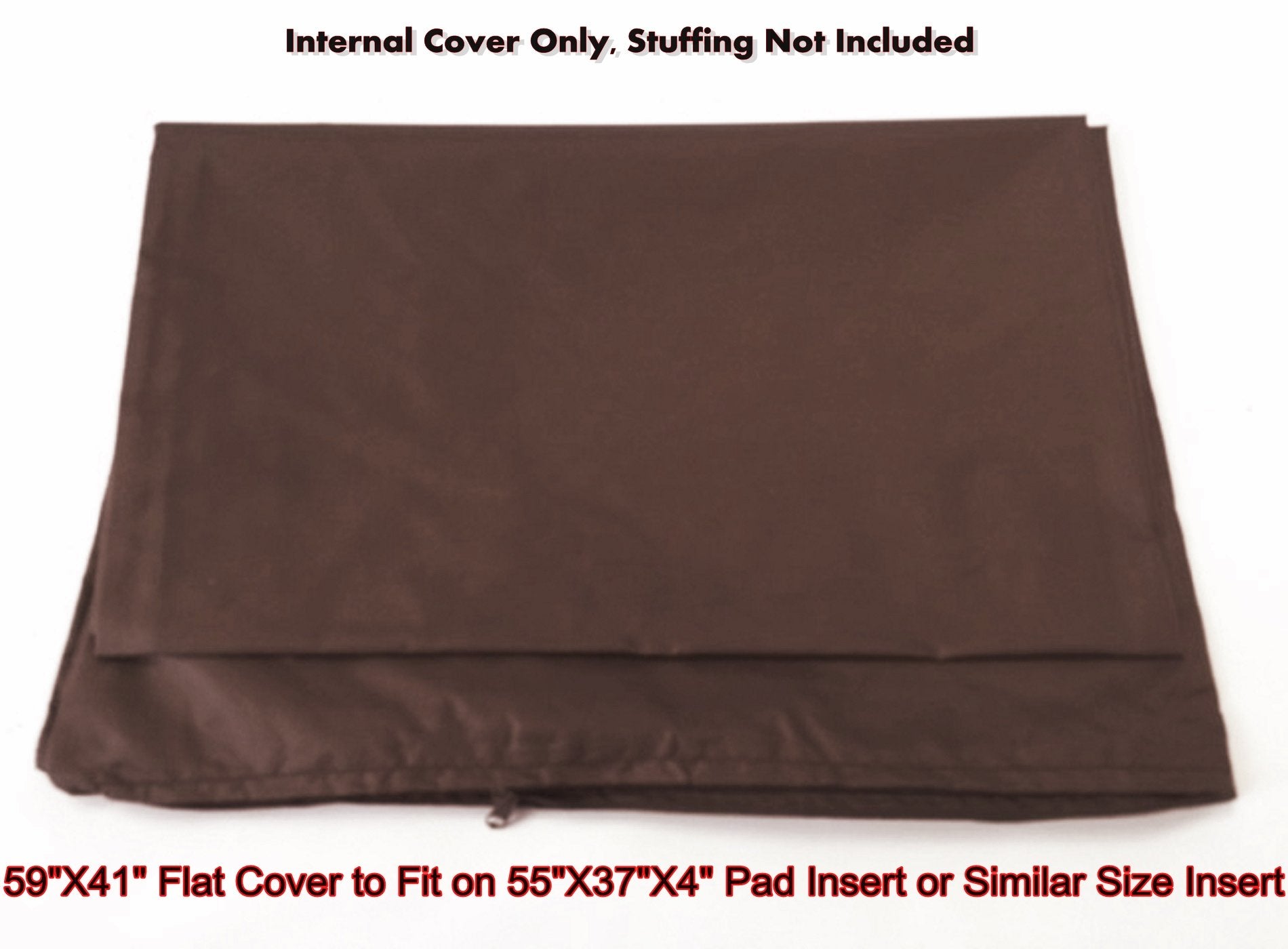 Dogbed4Less 2 Pack Internal Duvet Case Waterproof Zipper Dog Bed Cover For Xxl Large 55''X37''X4'' Memory Foam Pad Pet Bed - 59'