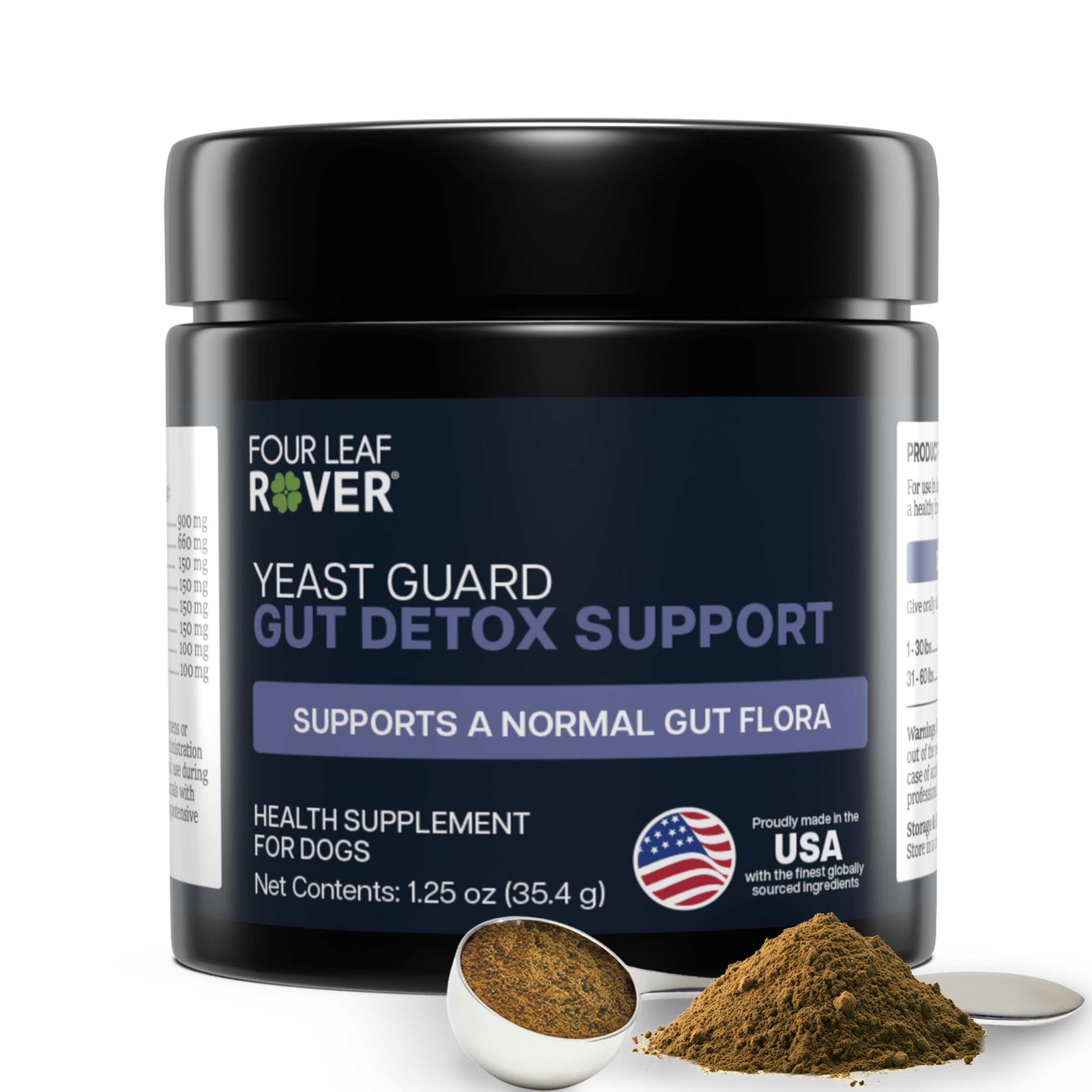 FOUR LEAF ROVER Yeast Guard for Dog Yeast - Veterinarian Formulated - Supports Healthy Skin, Ears & Paws - 100% Natural with Org