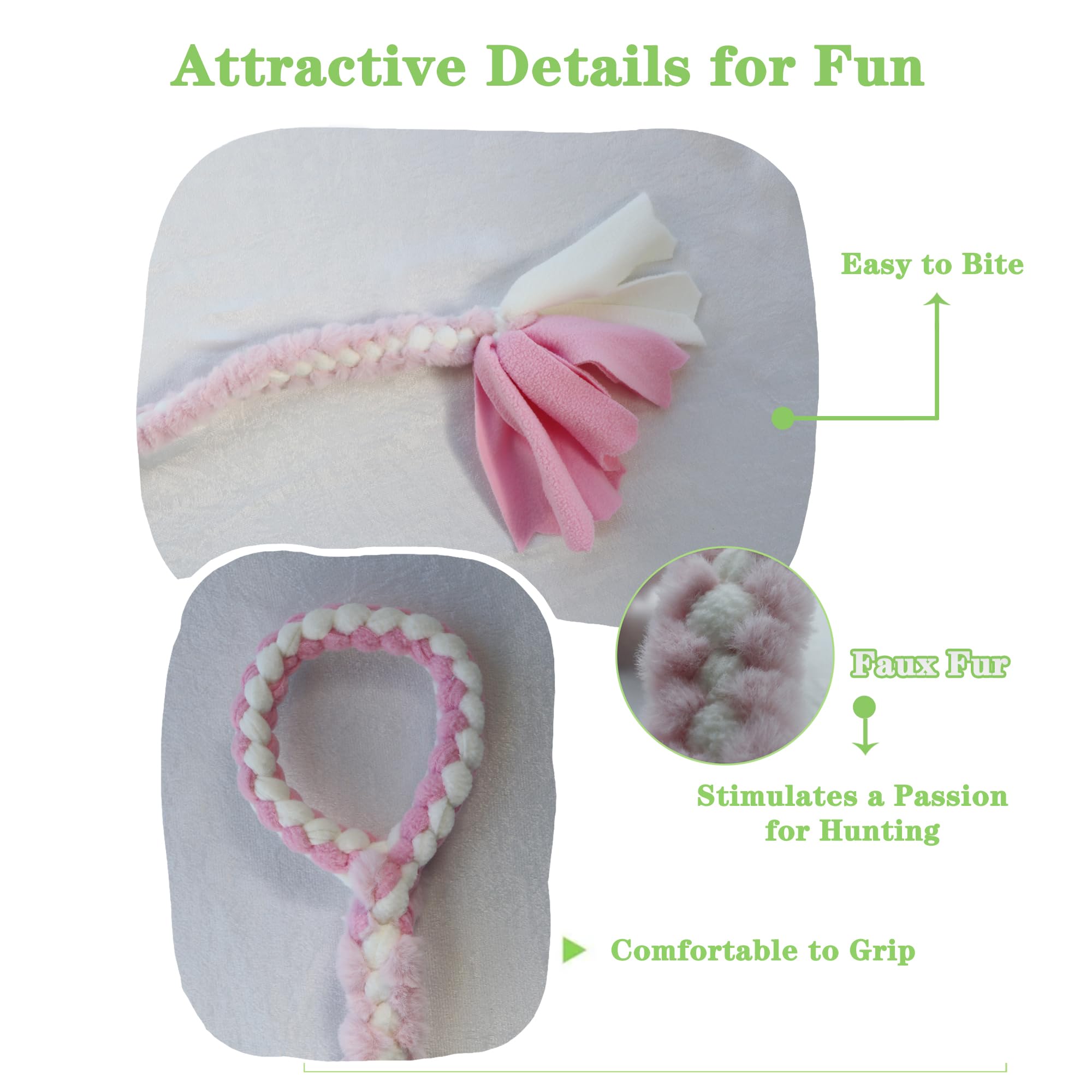 Baba&Nana Braided Fleece Dog Tug Toy, Assorted Colors Dog Rope Toy With Ball, Interactive Tug Of War Dog Toy For Large & Medium