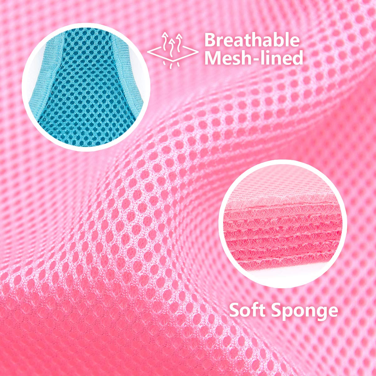 PoyPet Reflective Soft Breathable Mesh Dog Harness No Choke Double Padded Vest Adjustable(Light Blue,XL)