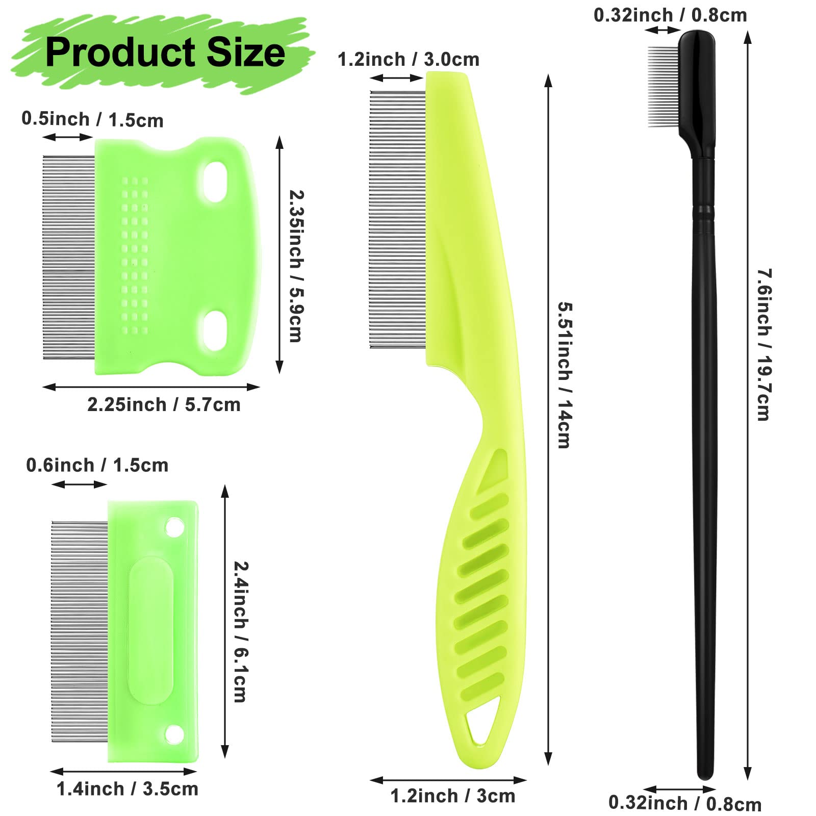 5 Pieces Dog Eye Combs Tear Stain Remover Combs Pet Grooming Comb For Small Dogs Gently Removing Eye Mucus And Crust (Green, Bla