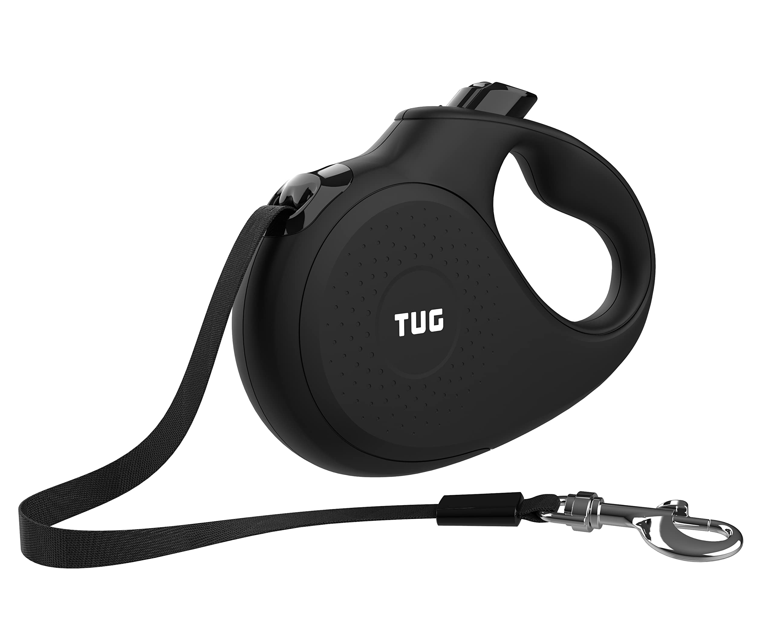 Tug Monochrome Xl 360 Tangle-Free Retractable Dog Leash | 26 Ft Strong Nylon Tape | One-Handed Brake, Pause, Lock (Extra Large,